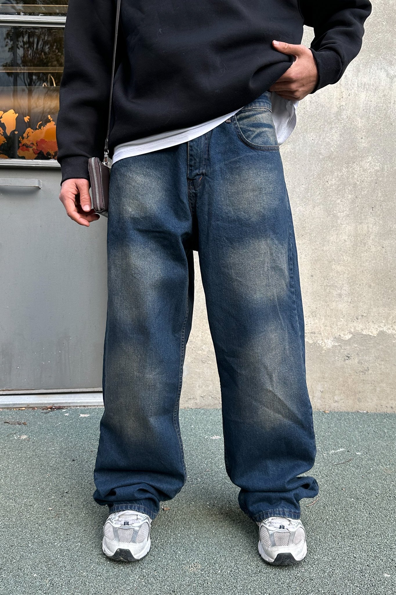 Acid Wash Baggy Pantolon