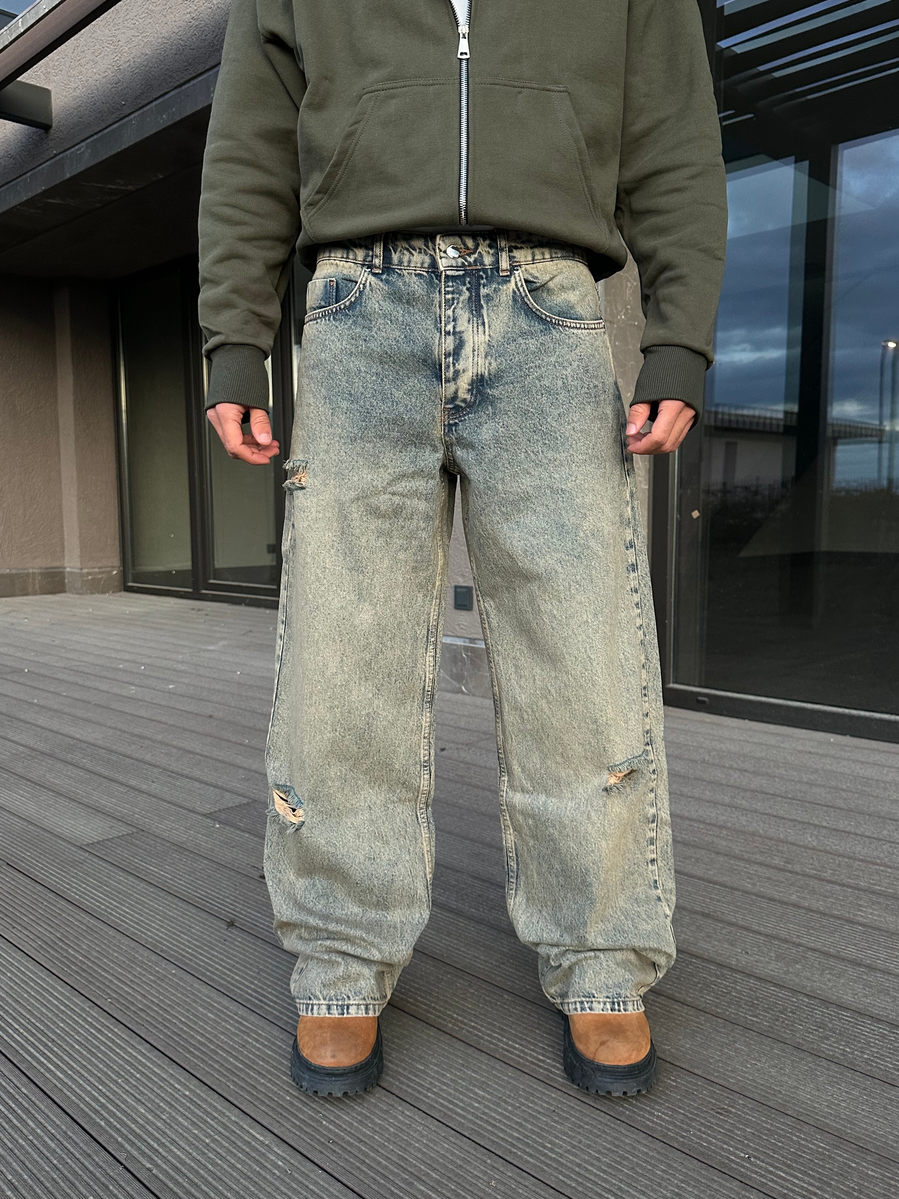 'C A' Premium Eskitme Baggy Pantolon 