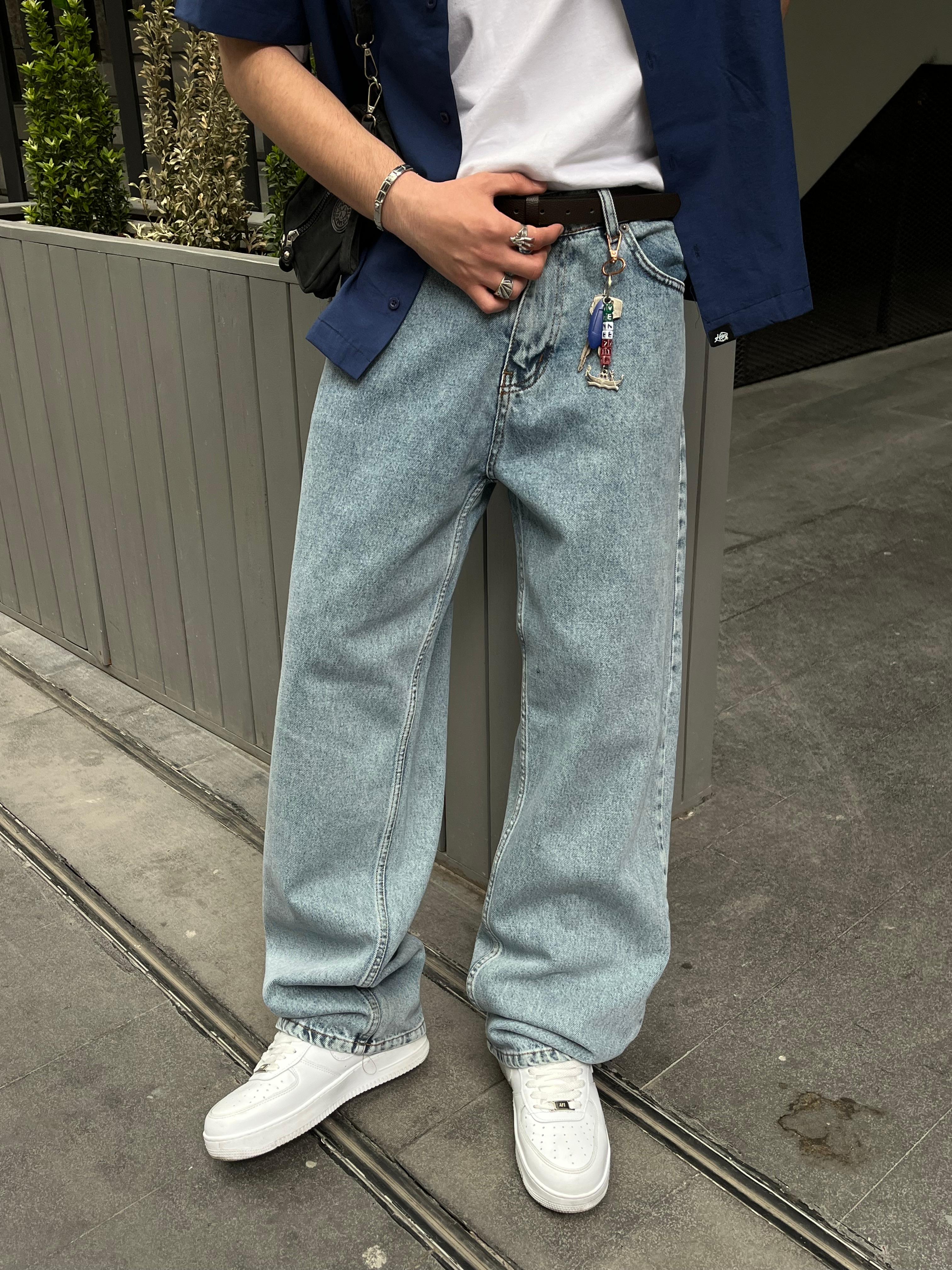 Costa Buz Mavi Baggy Pantolon