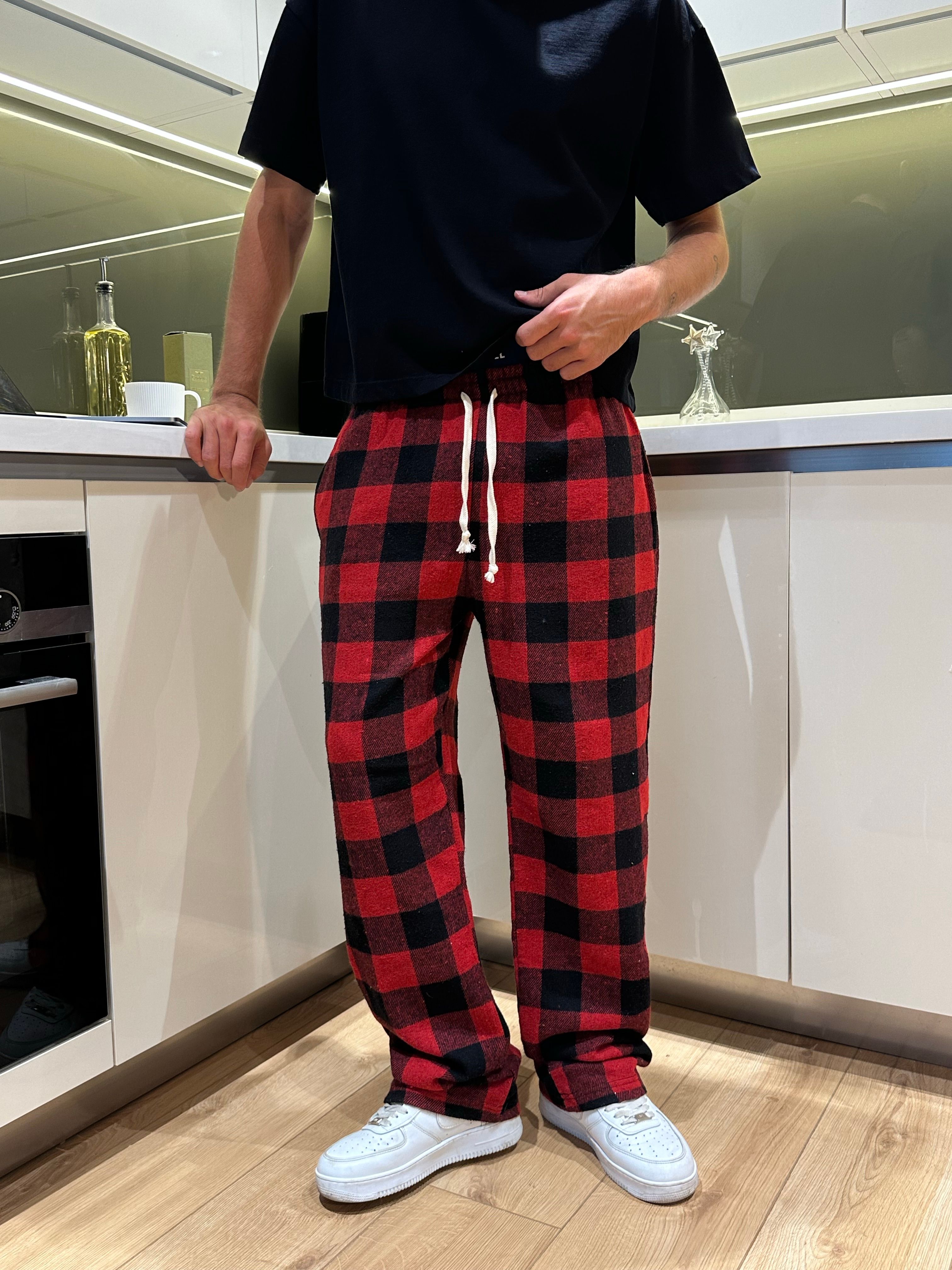 Kırmızı Siyah Ekose Pijama Altı