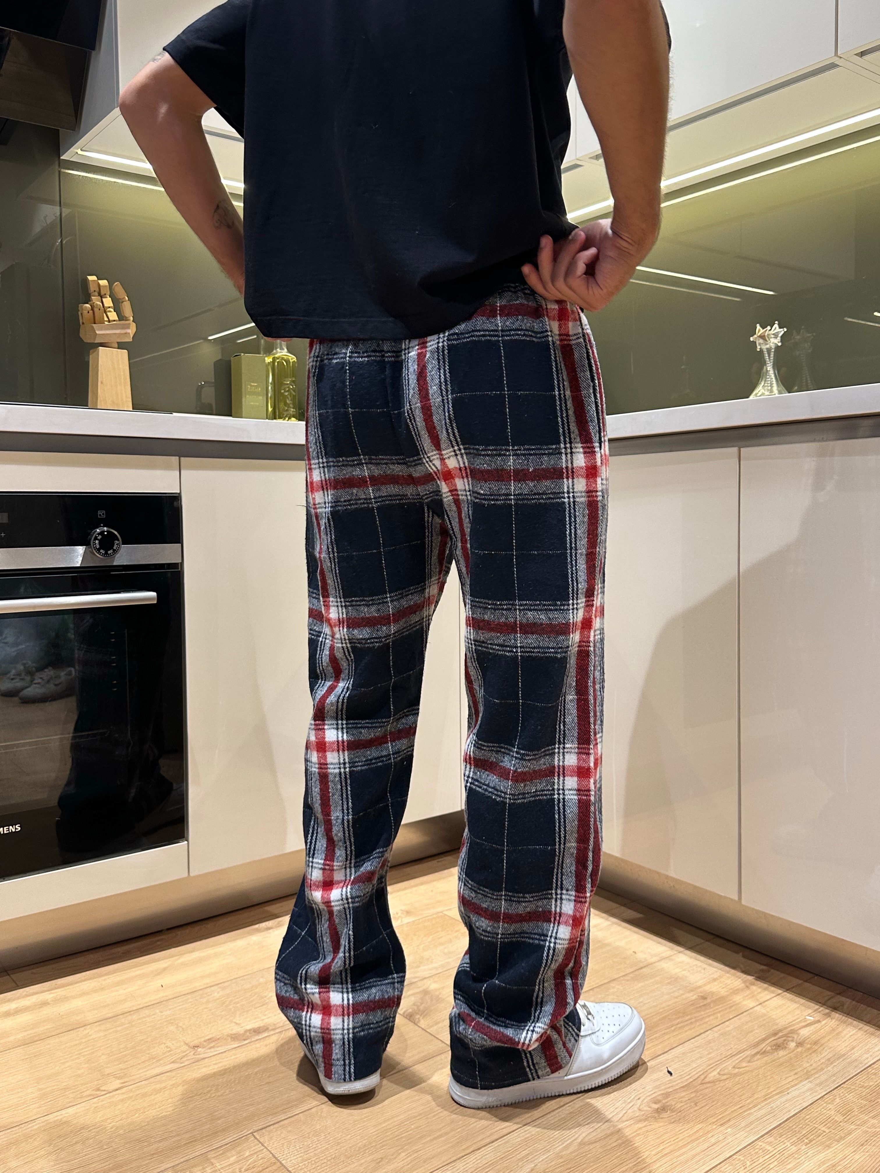 Kırmızı Lacivert Ekose Pijama Altı