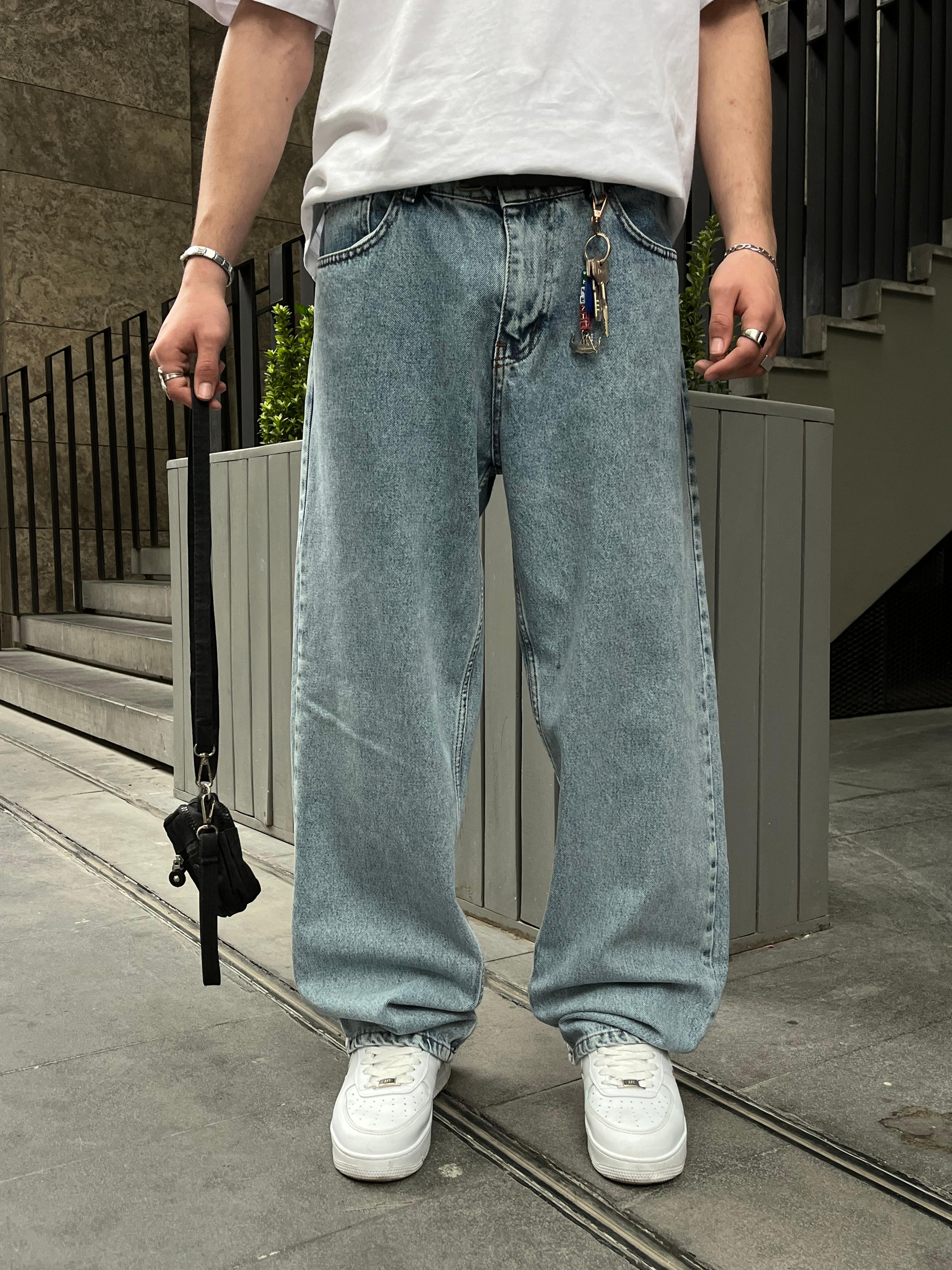 Costa Buz Mavi Baggy Pantolon