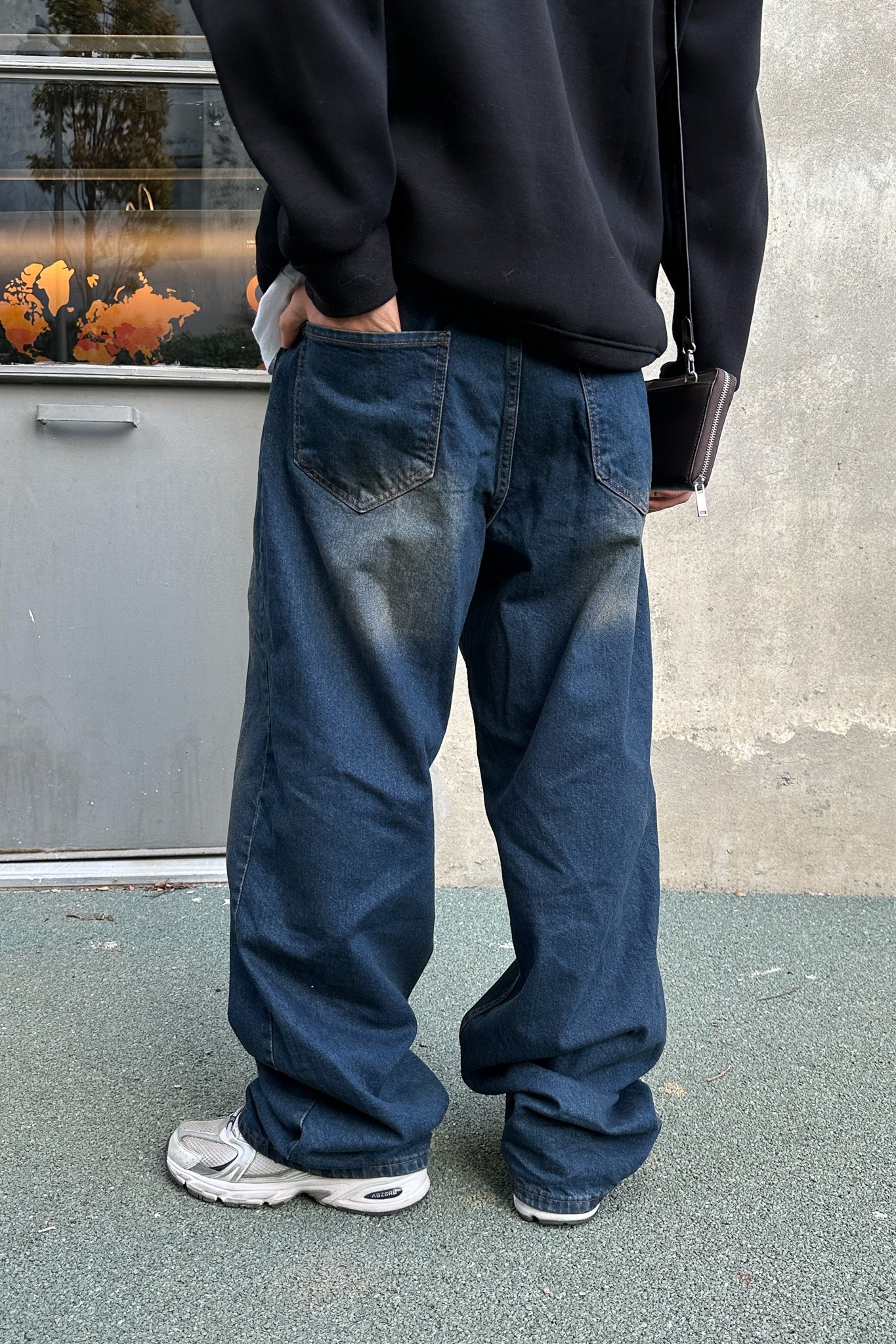 Acid Wash Baggy Pantolon