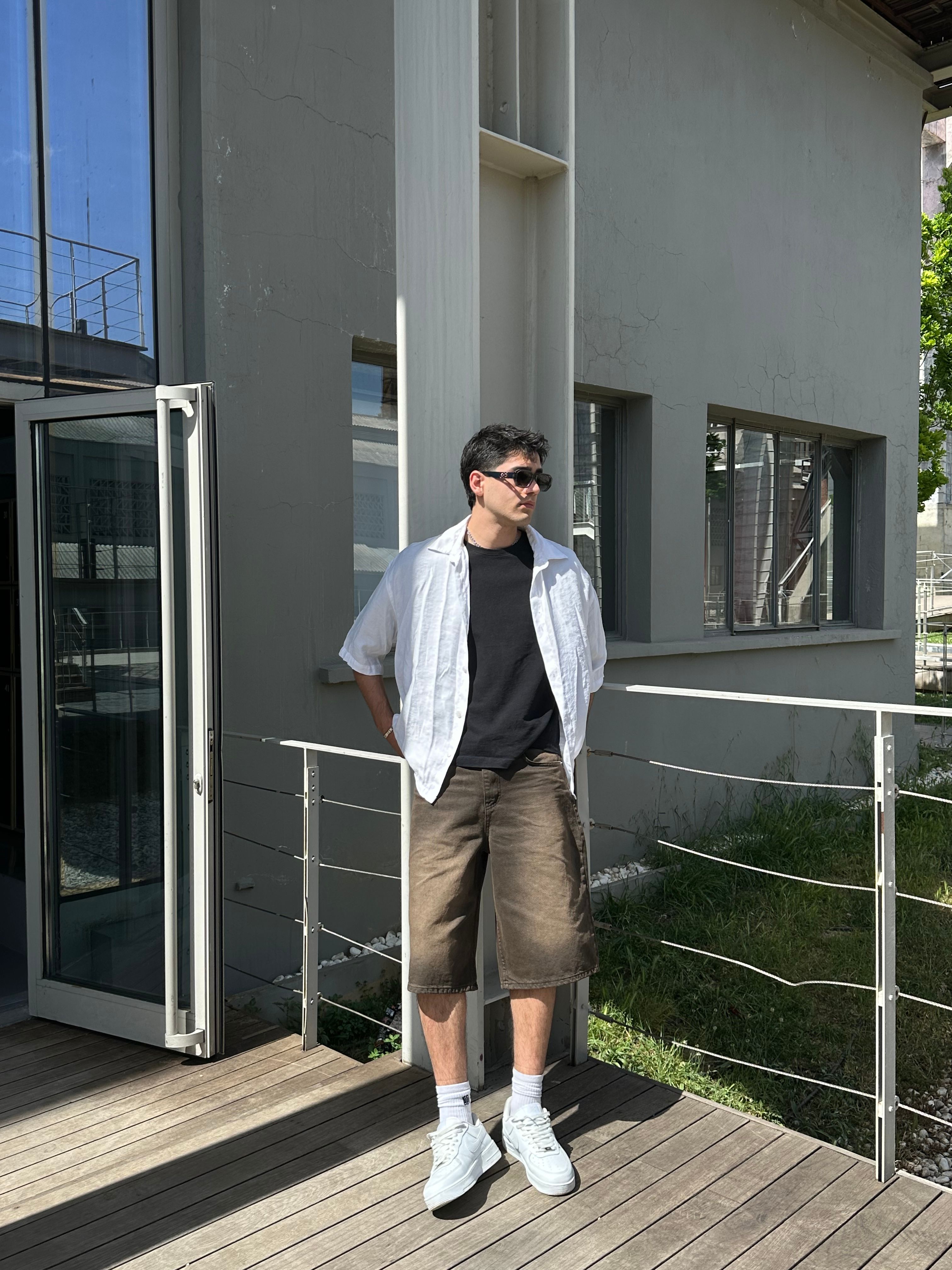 Costa Kahverengi Yıkamalı Baggy Şort