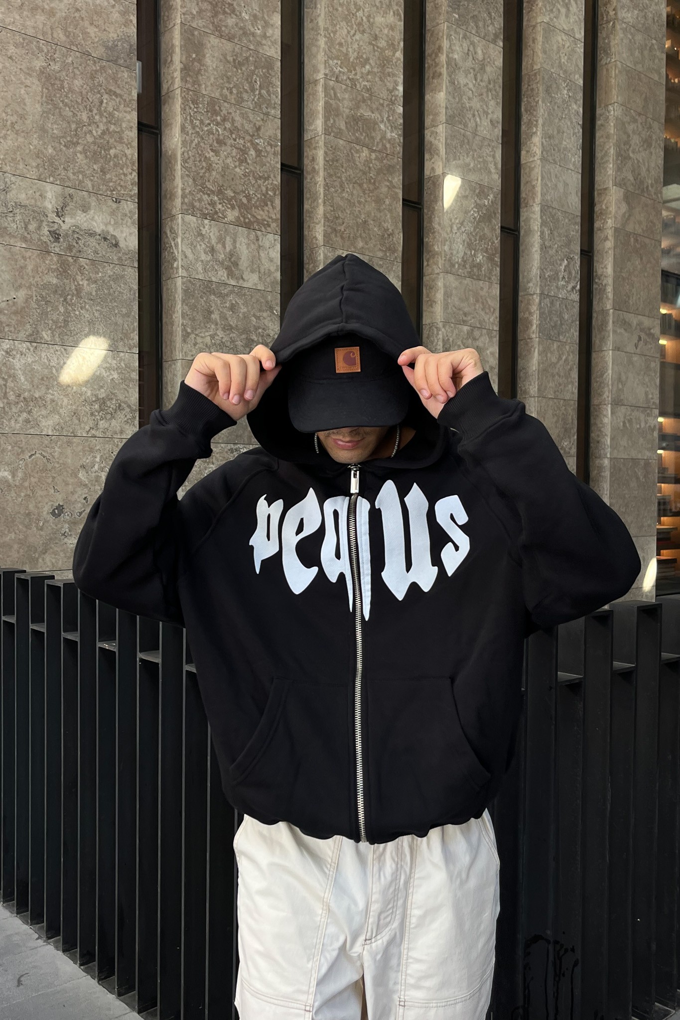 550gsm Printed Zip Hoodie