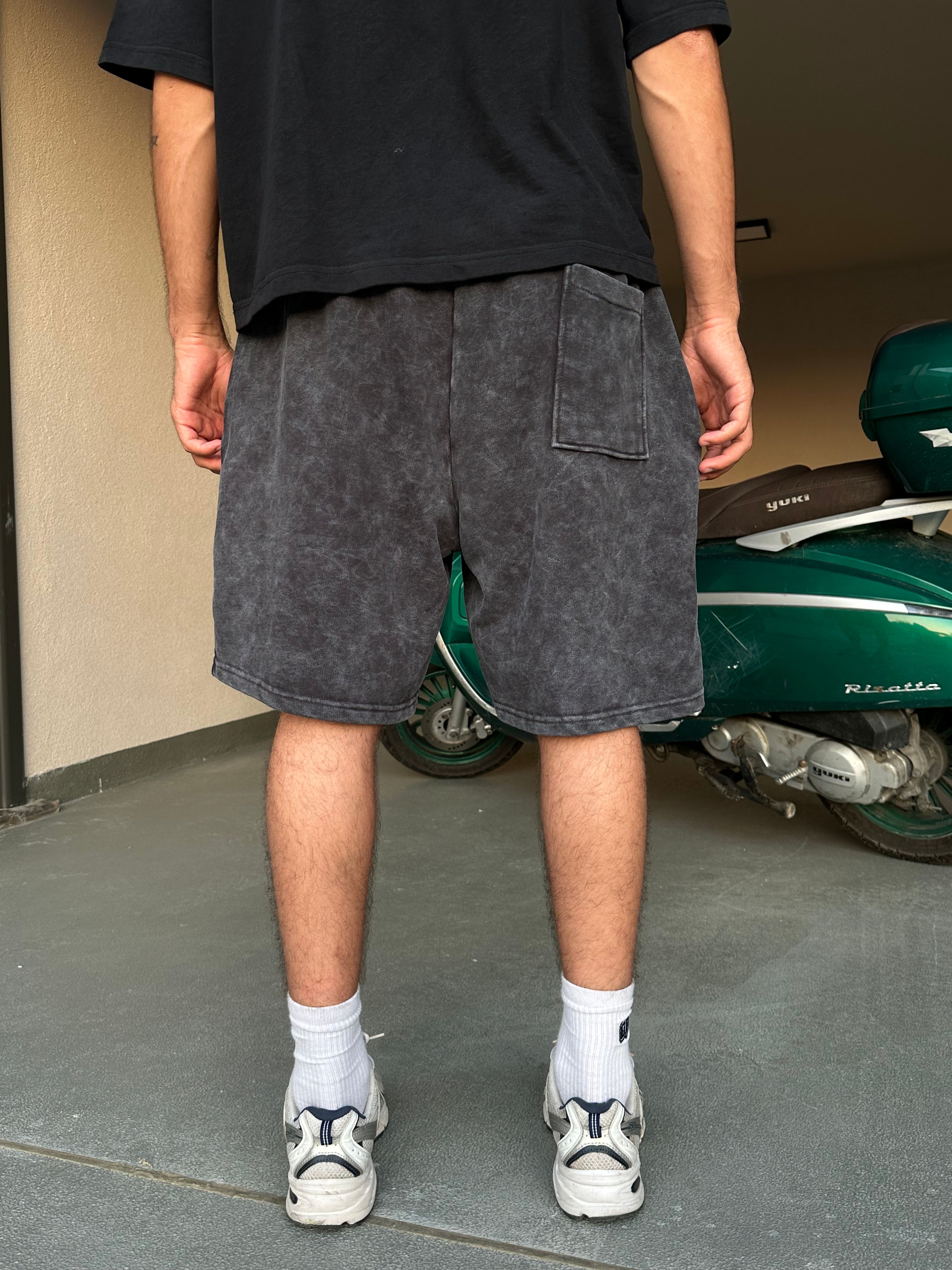 Culture LA Nakışlı Premium Baggy Şort - Antrasit
