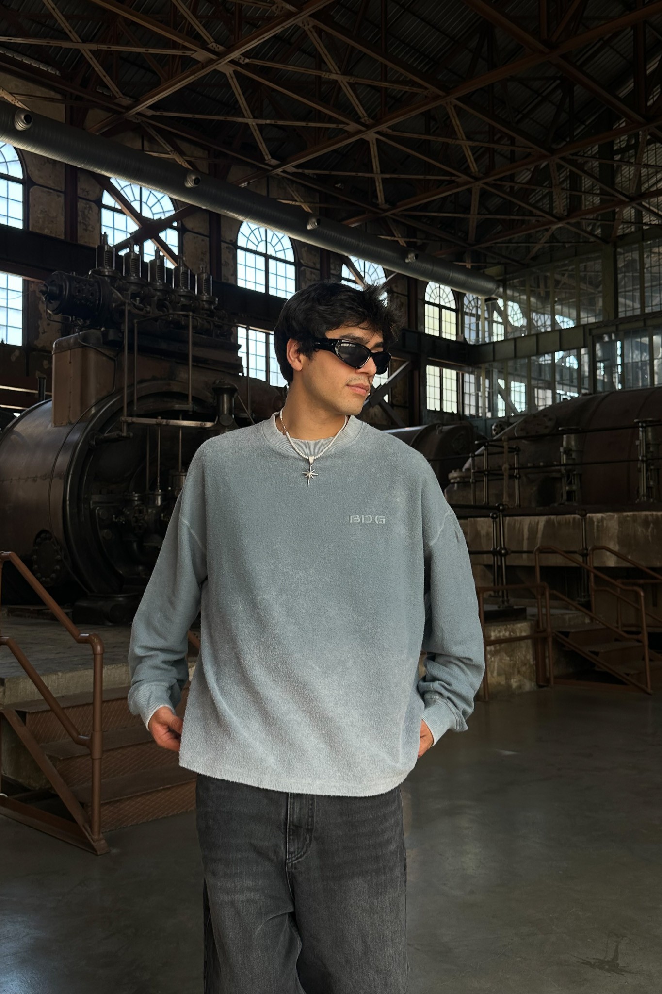 Premium Grey Washed Sweatshirt 