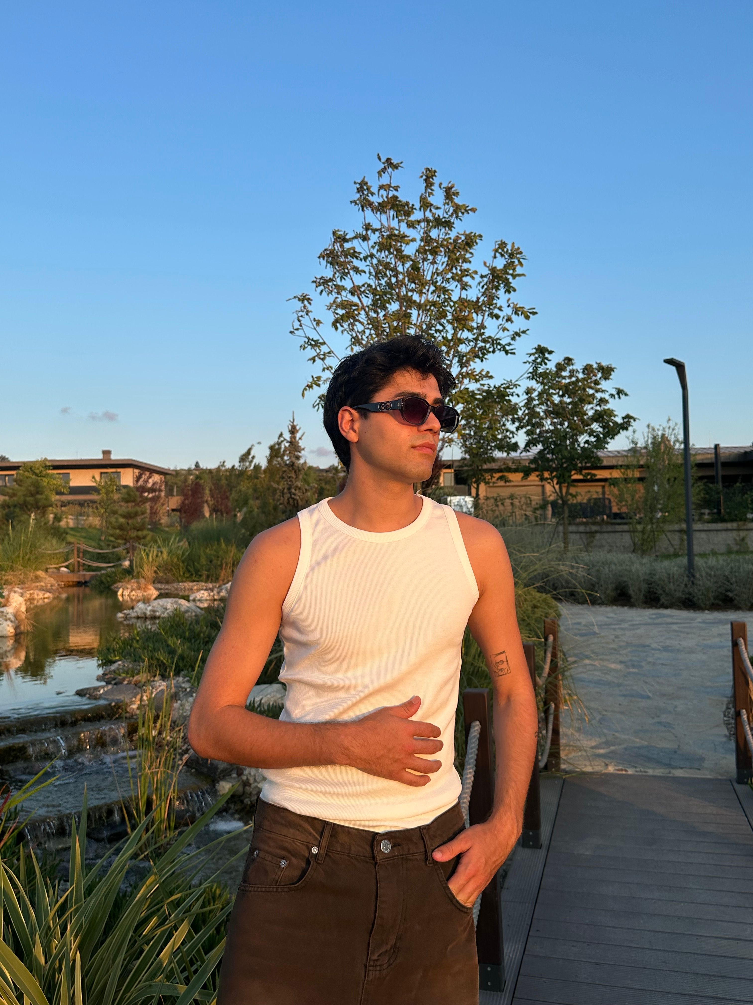 Beyaz Premium Tank Top Atlet - Beyaz