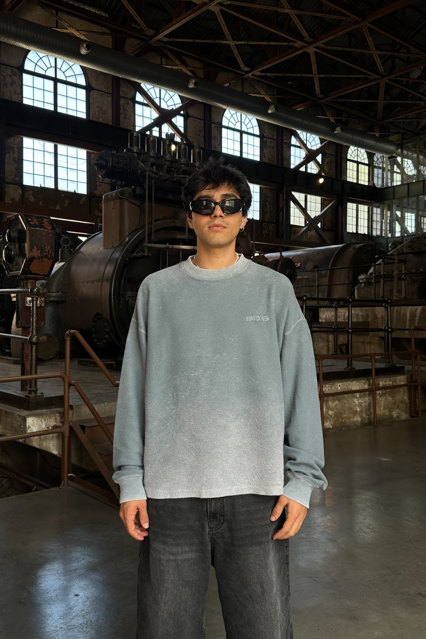 Premium Grey Washed Sweatshirt 