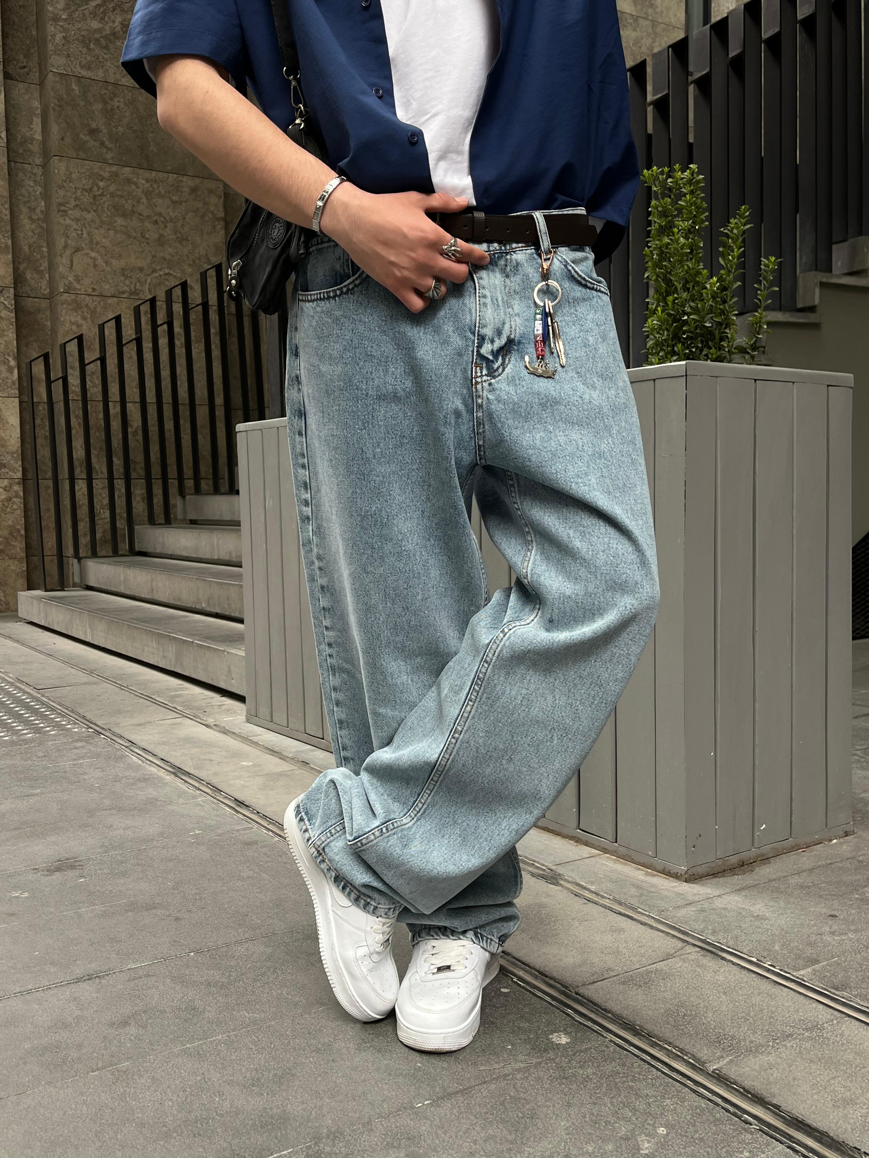 Costa Buz Mavi Baggy Pantolon