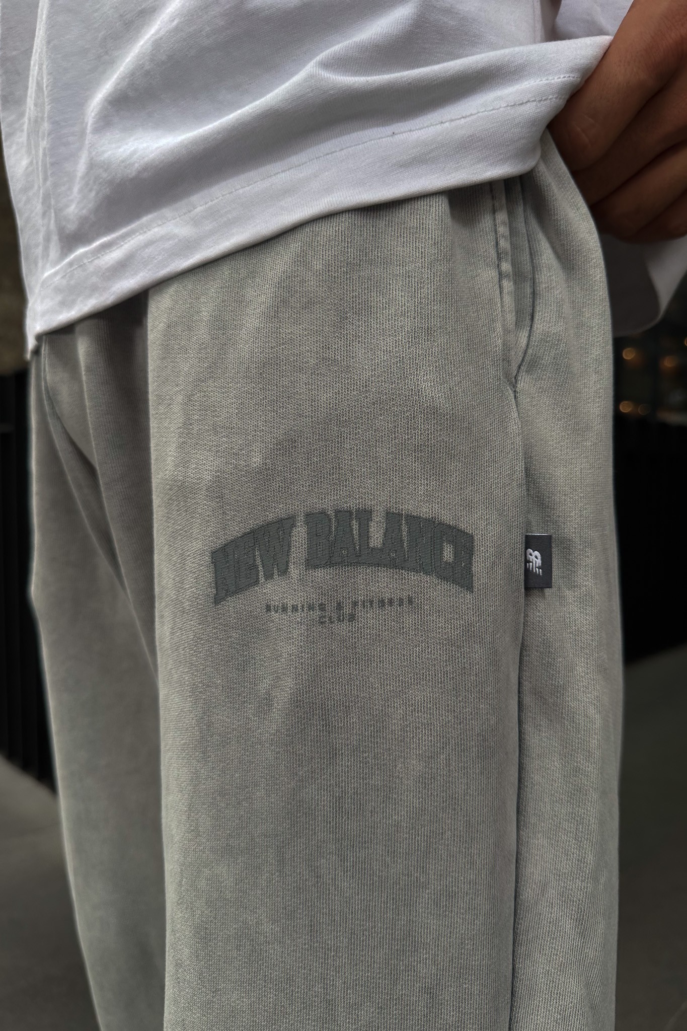 Washed Grey Track Pants