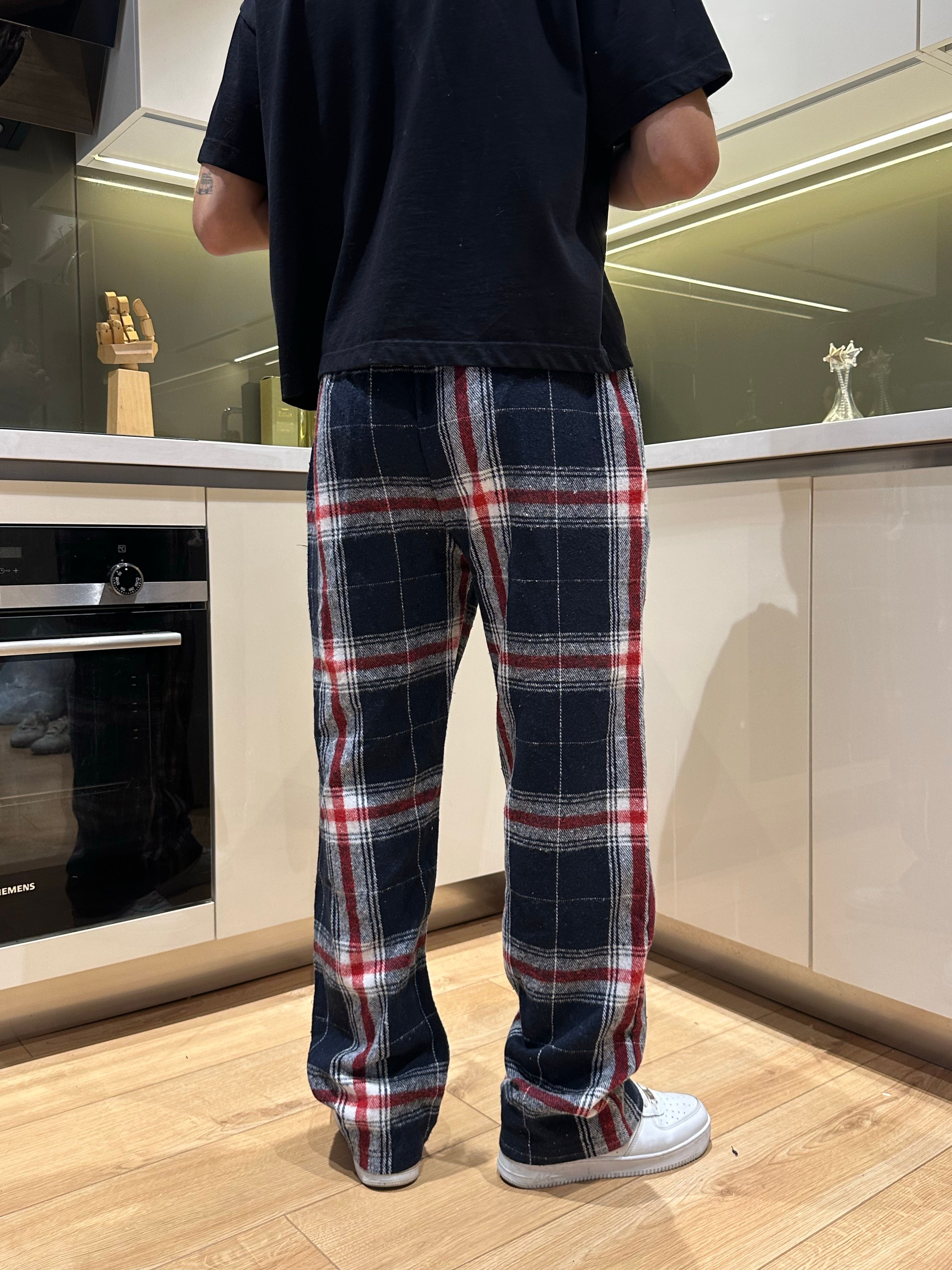 Kırmızı Lacivert Ekose Pijama Altı
