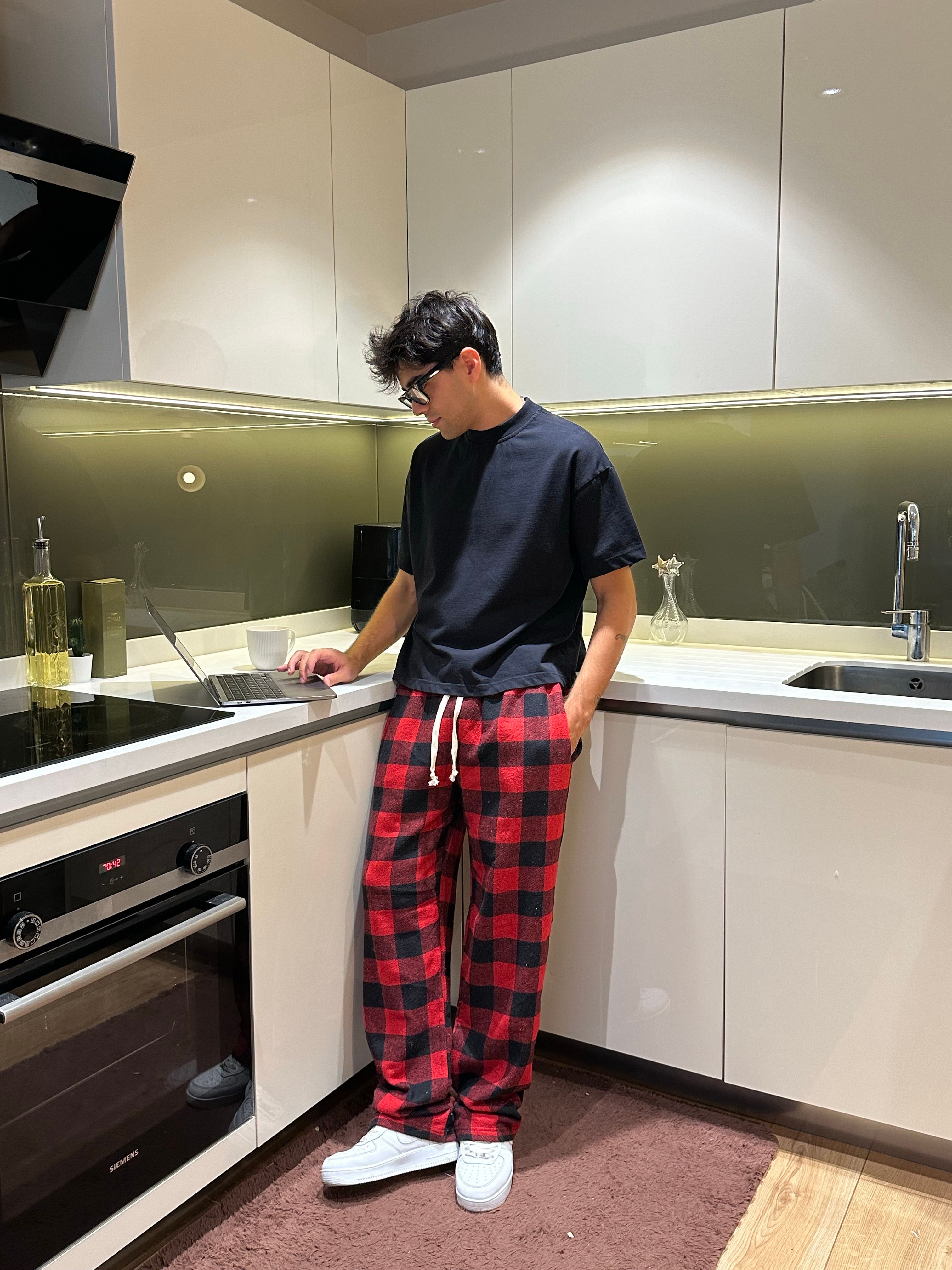 Kırmızı Siyah Ekose Pijama Altı