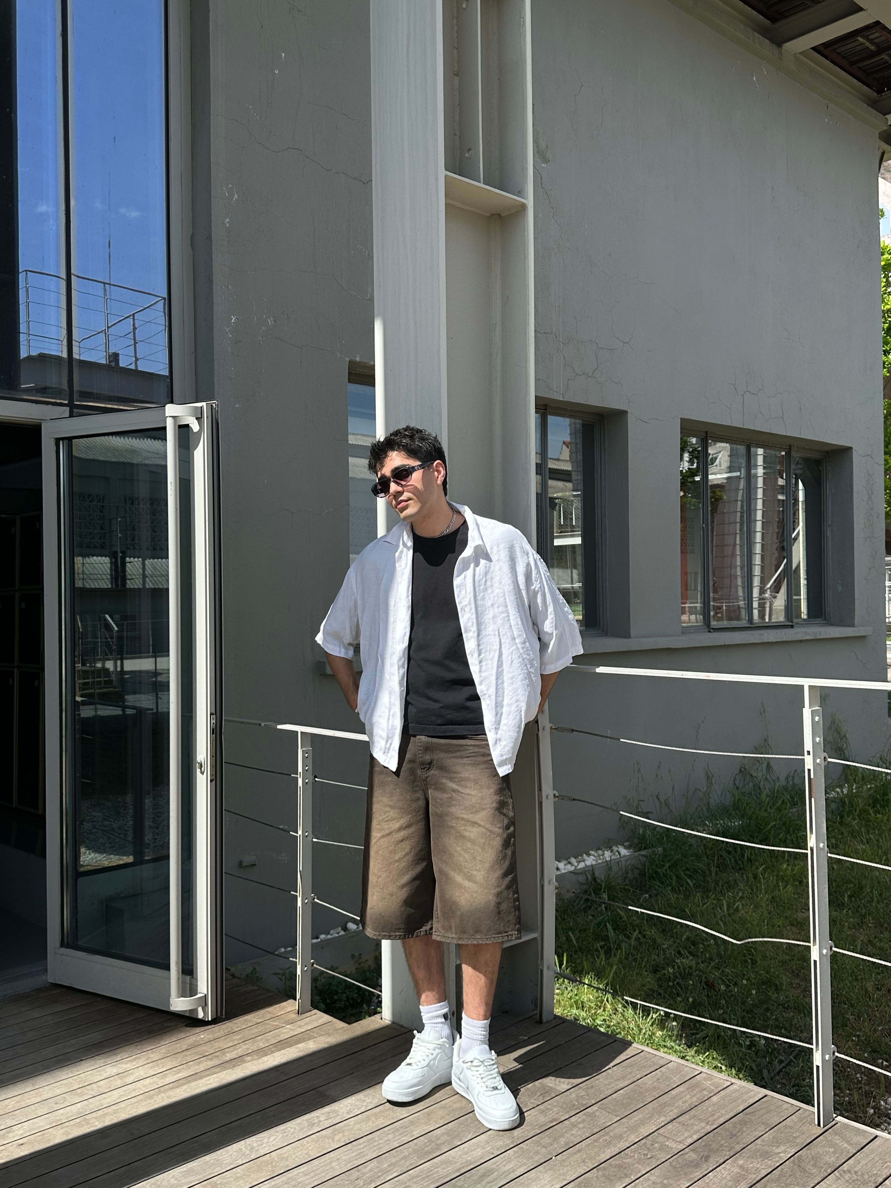 Costa Kahverengi Yıkamalı Baggy Şort