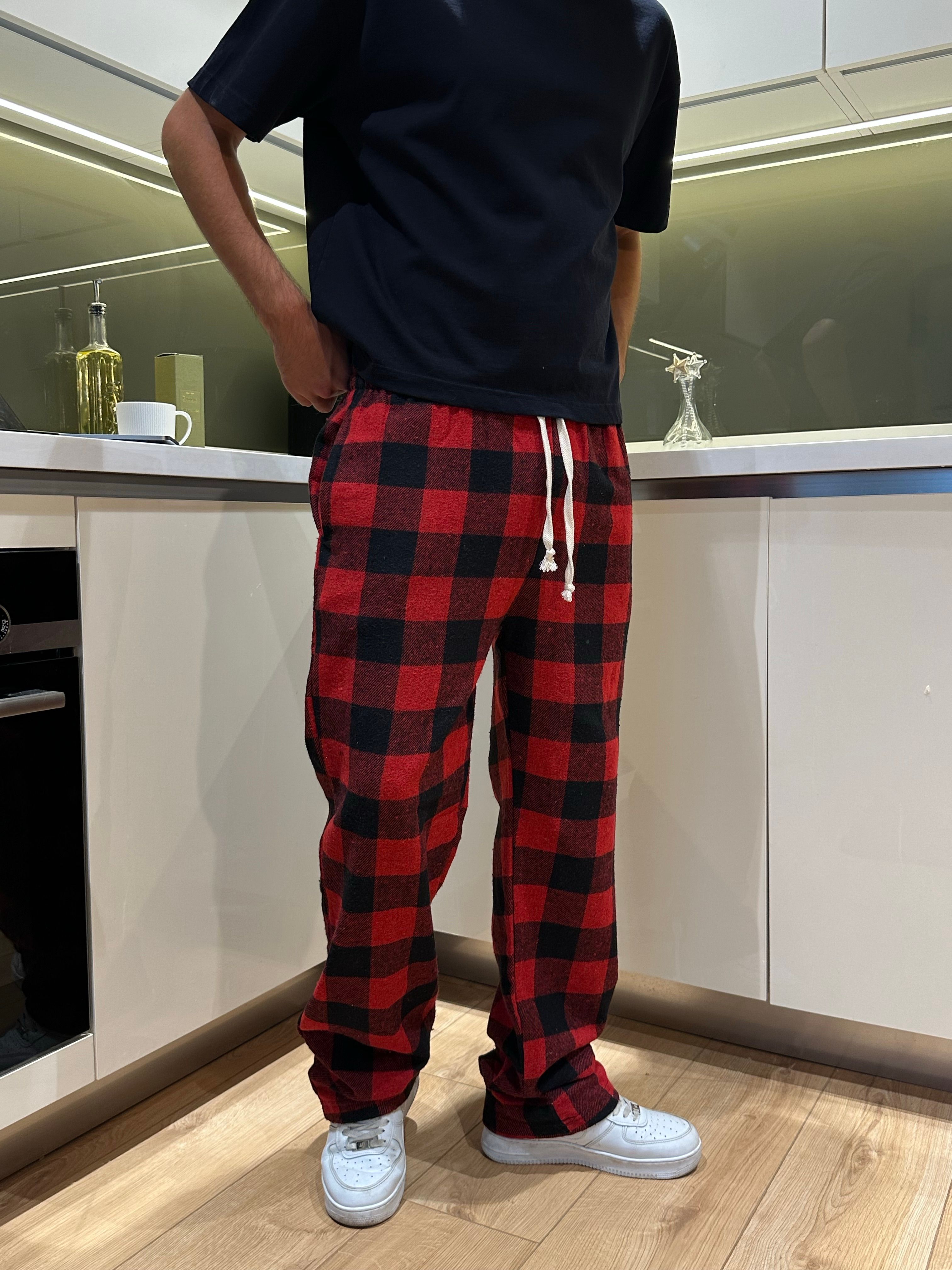 Kırmızı Siyah Ekose Pijama Altı