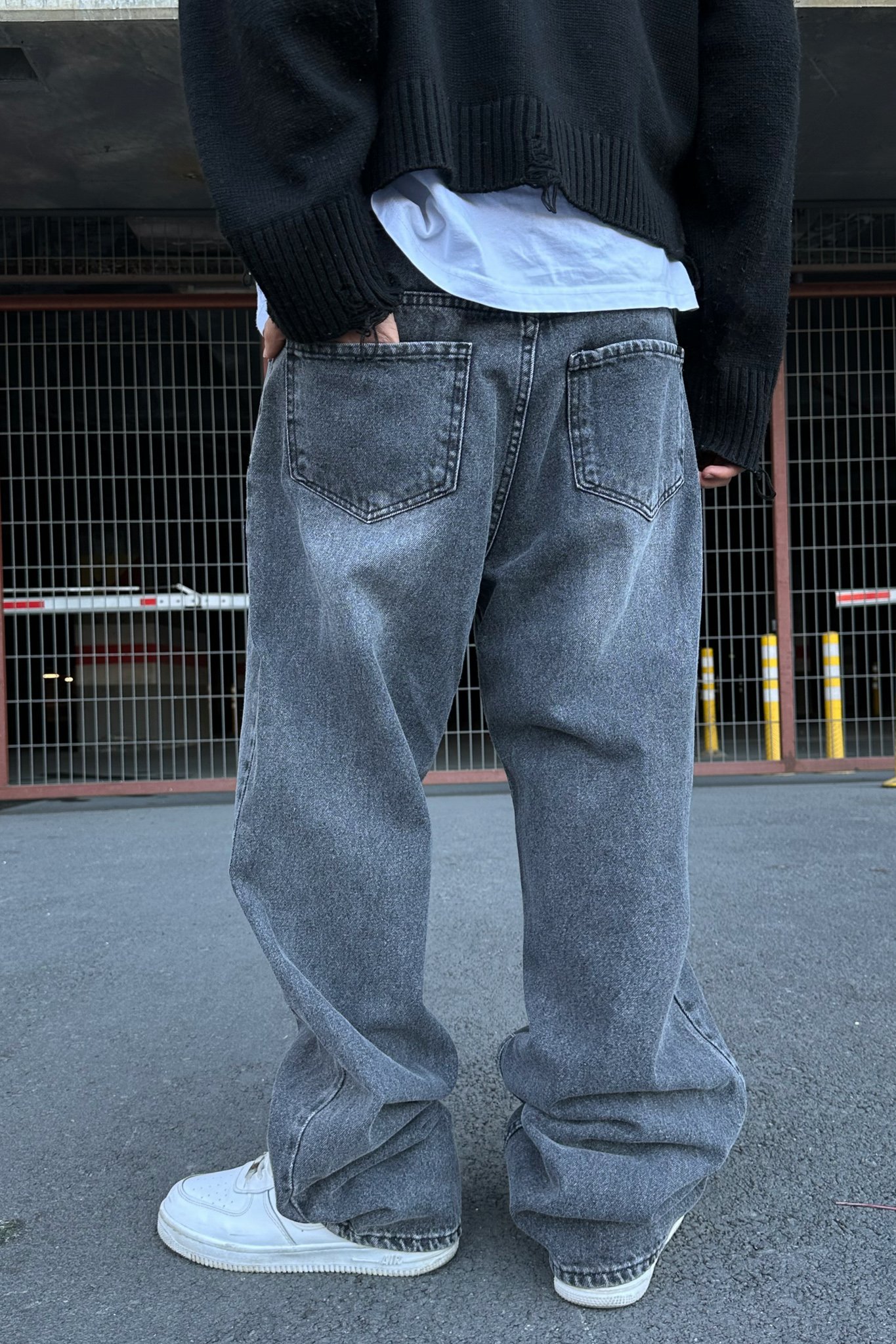 Grey Washed Denim