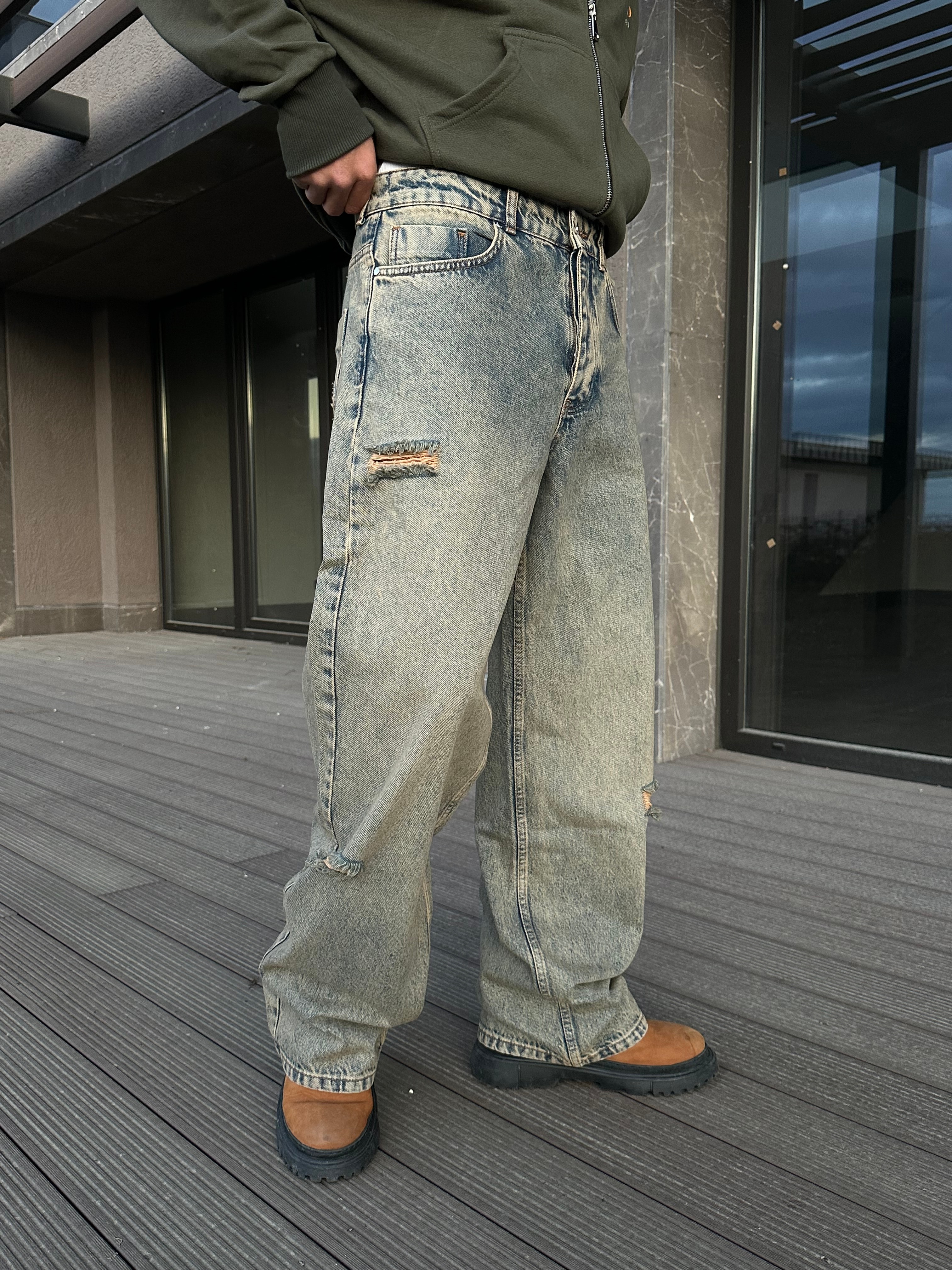 'C A' Premium Eskitme Baggy Pantolon 