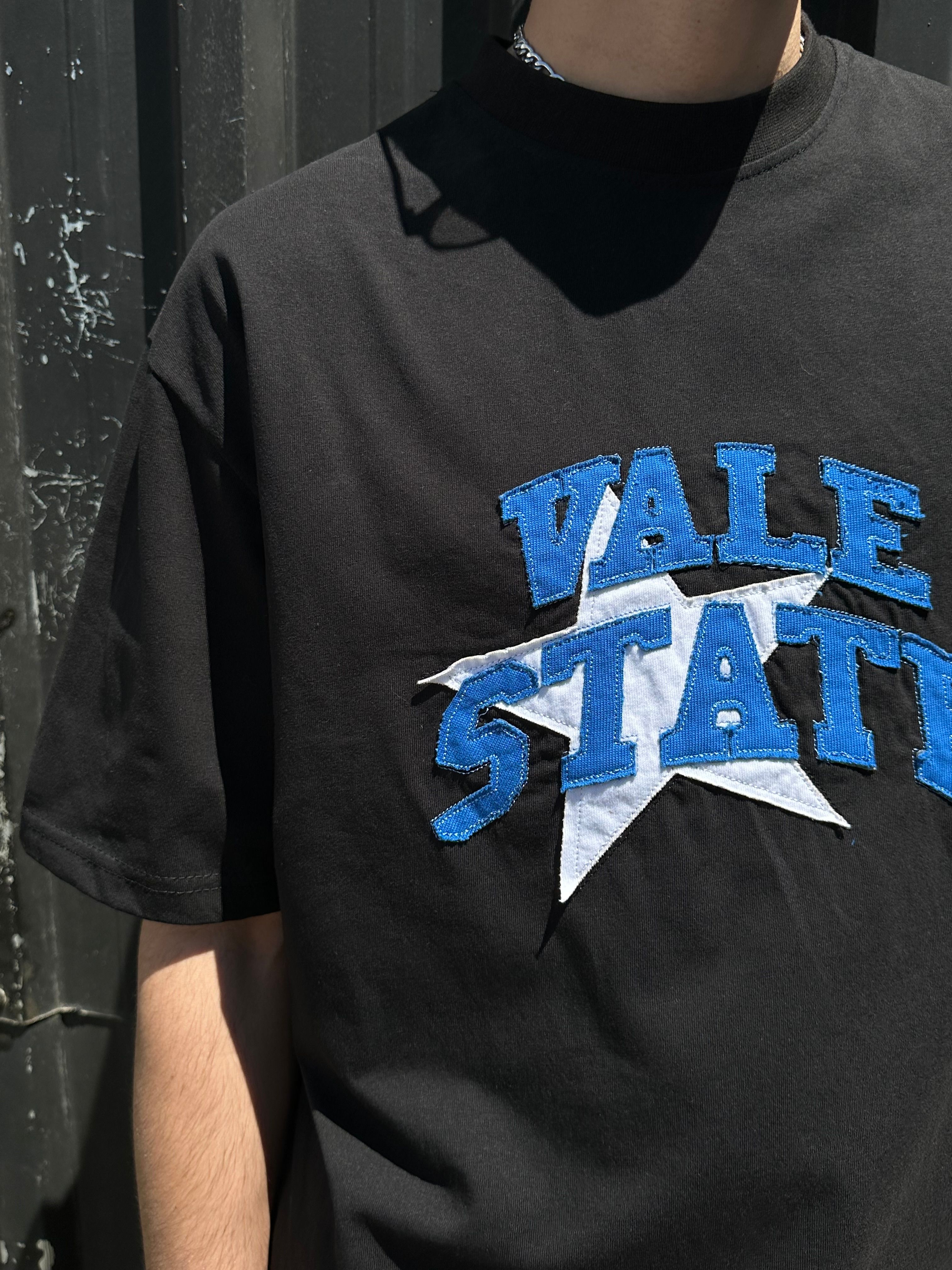 Vale State Nakışlı Siyah Tişört