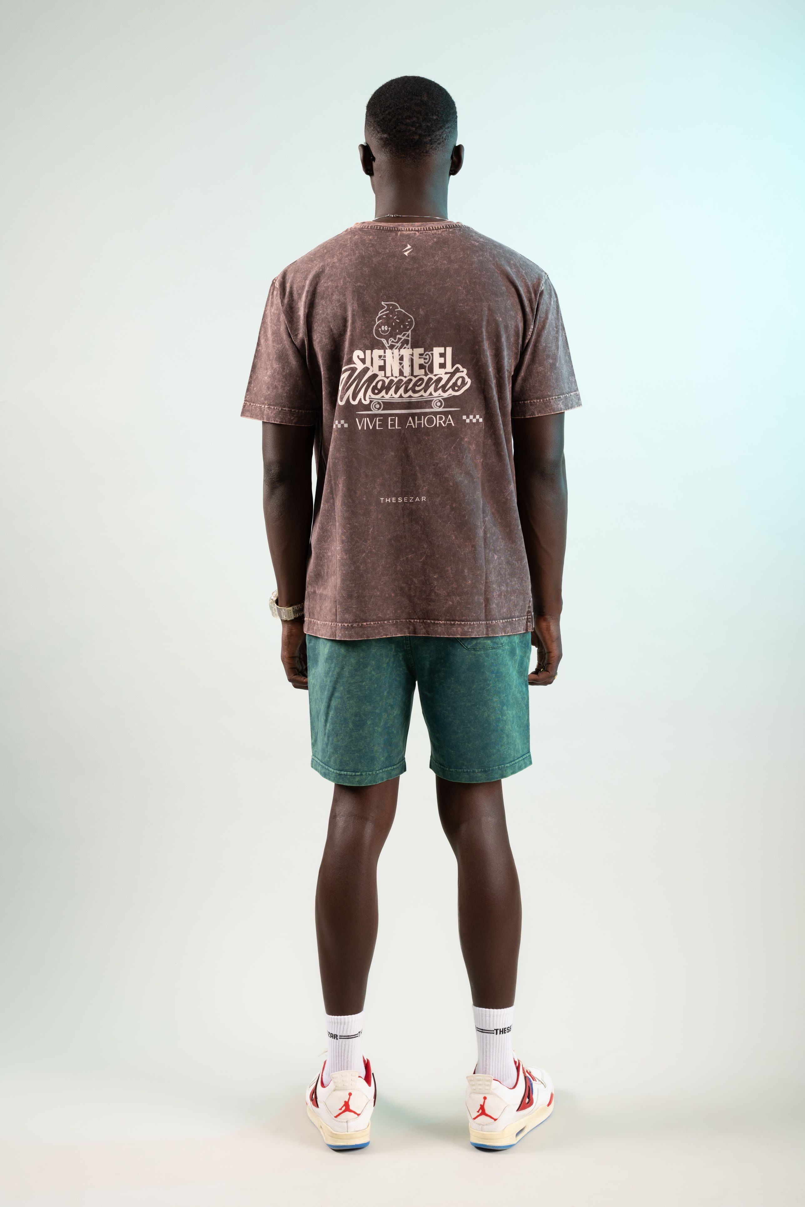 Siente El Momento Oak Coffee Yıkamalı Oversize Tshirt