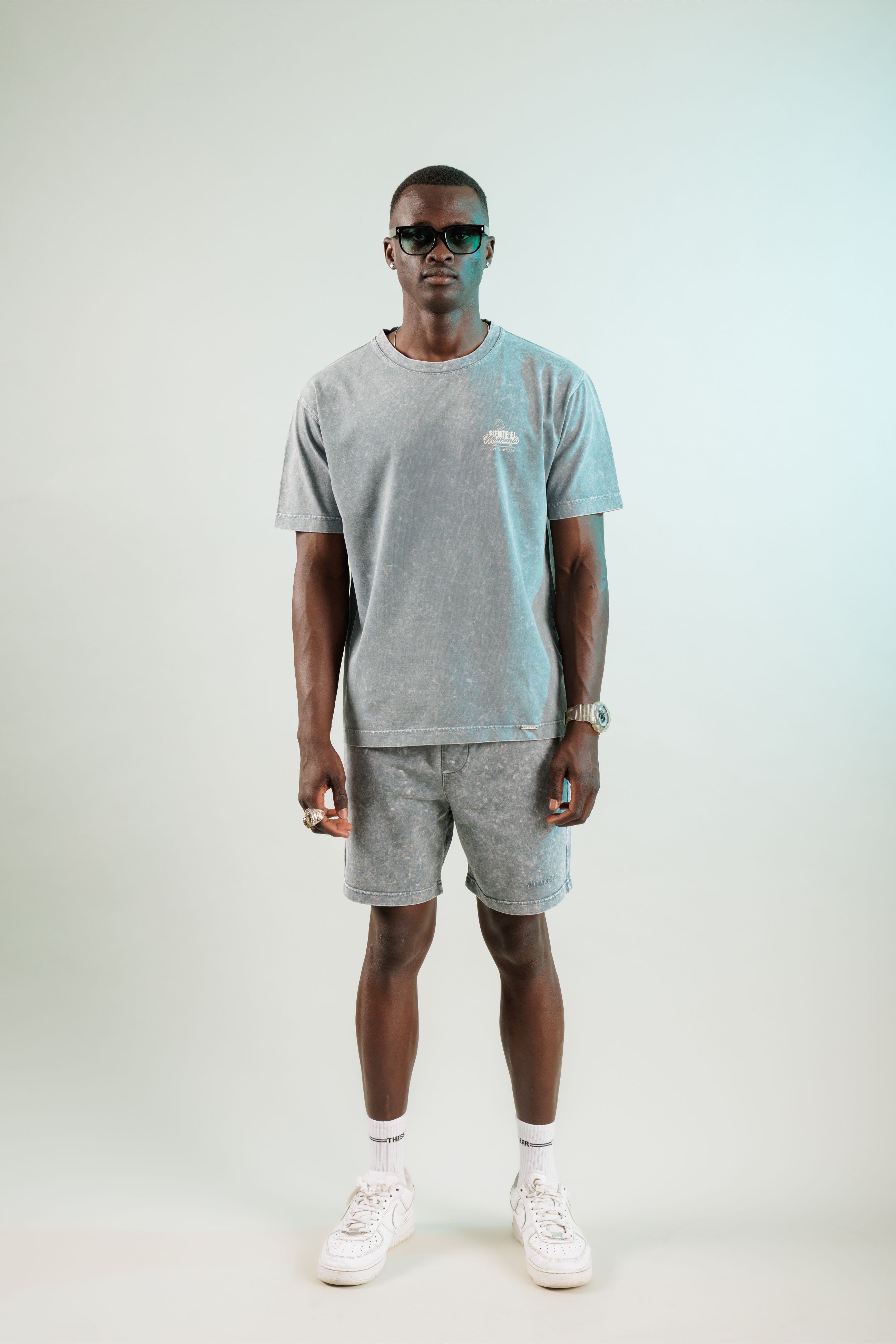 Siente El Momento Antrasit Yıkamalı Oversize Tshirt