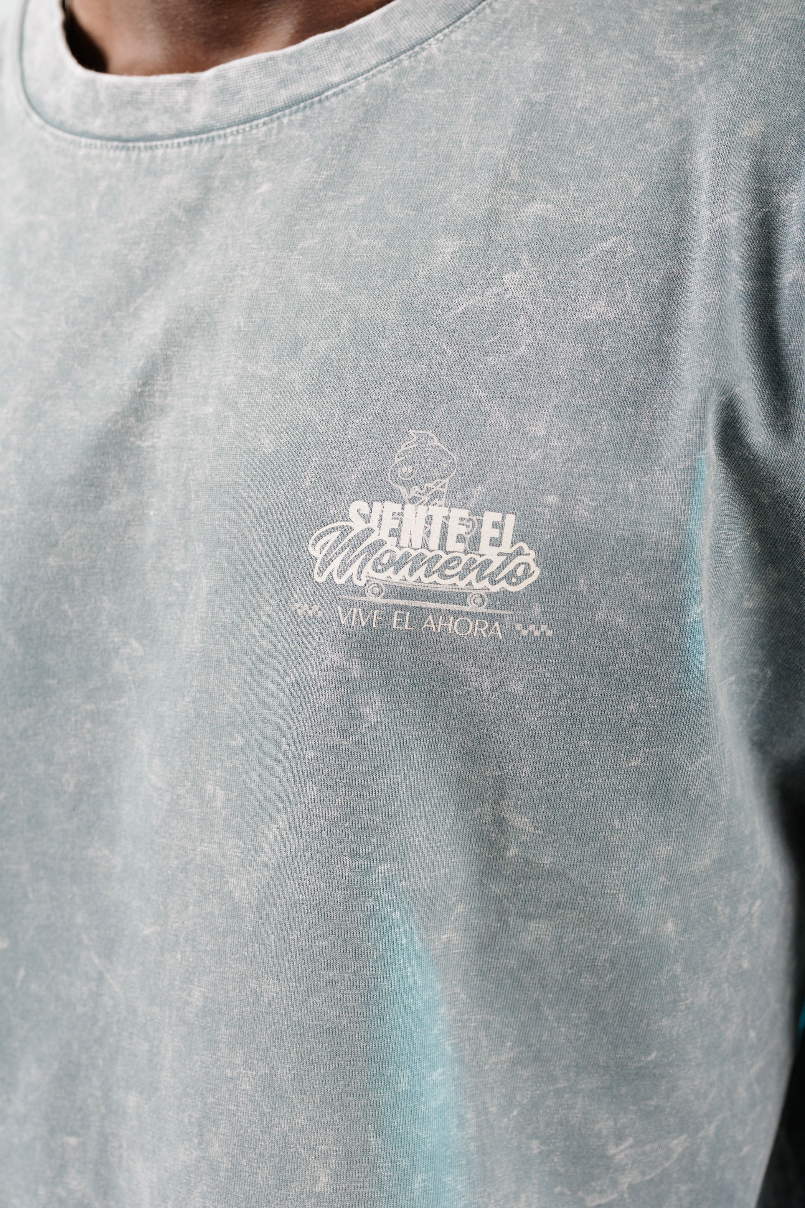 Siente El Momento Antrasit Yıkamalı Oversize Tshirt