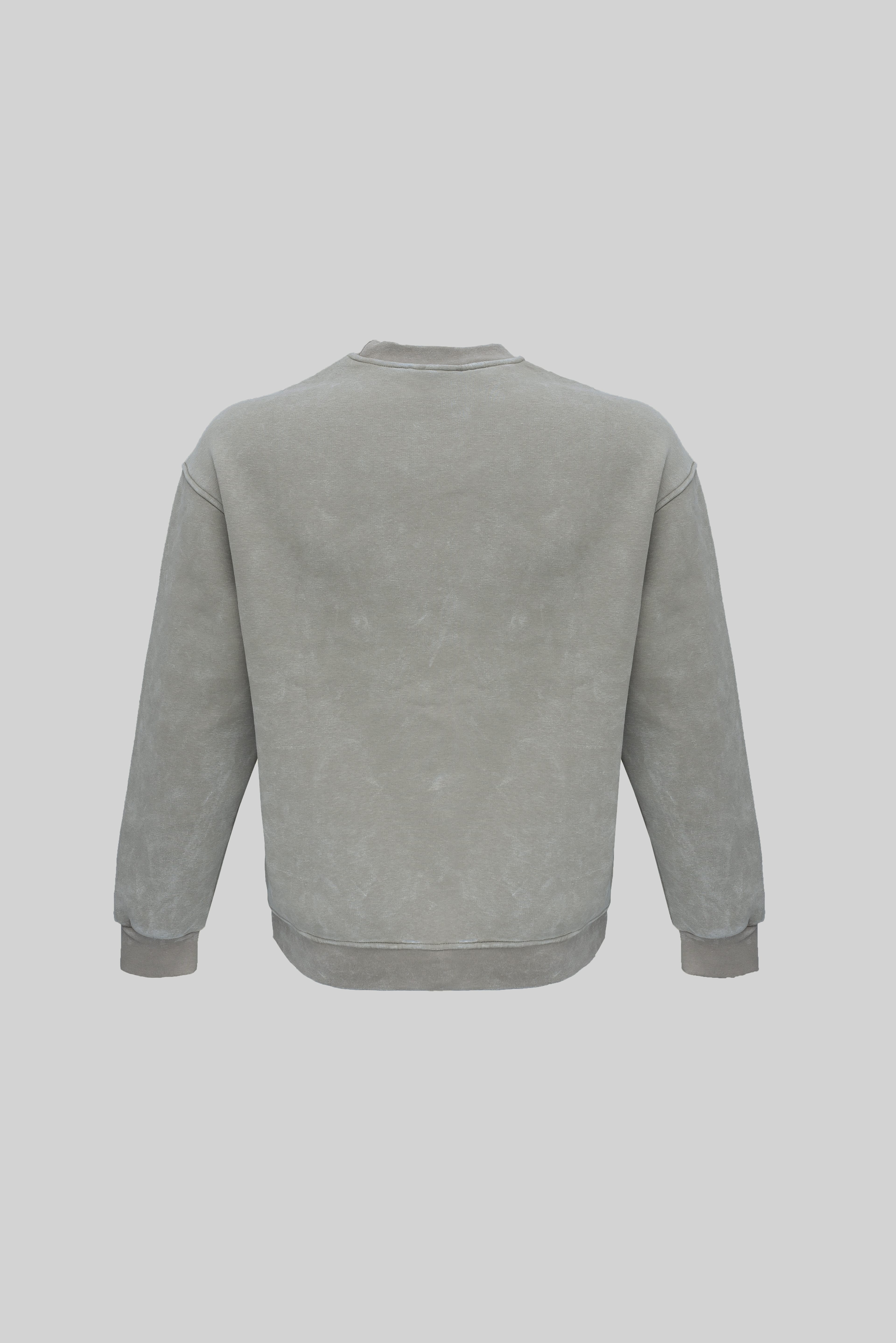 Açık Vizon Basic Yıkamalı Sweatshirt