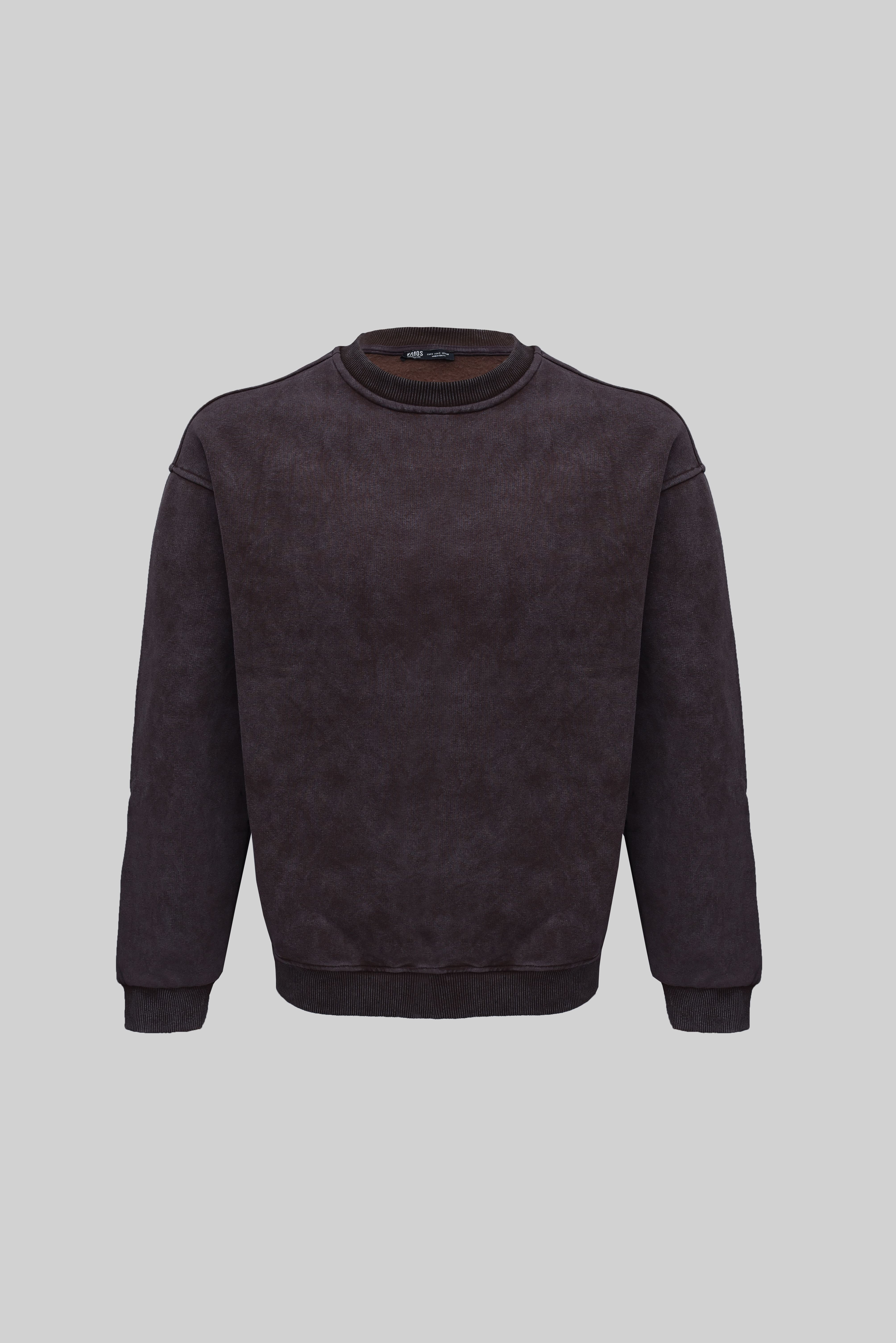 Coffee Basic Yıkamalı Sweatshirt