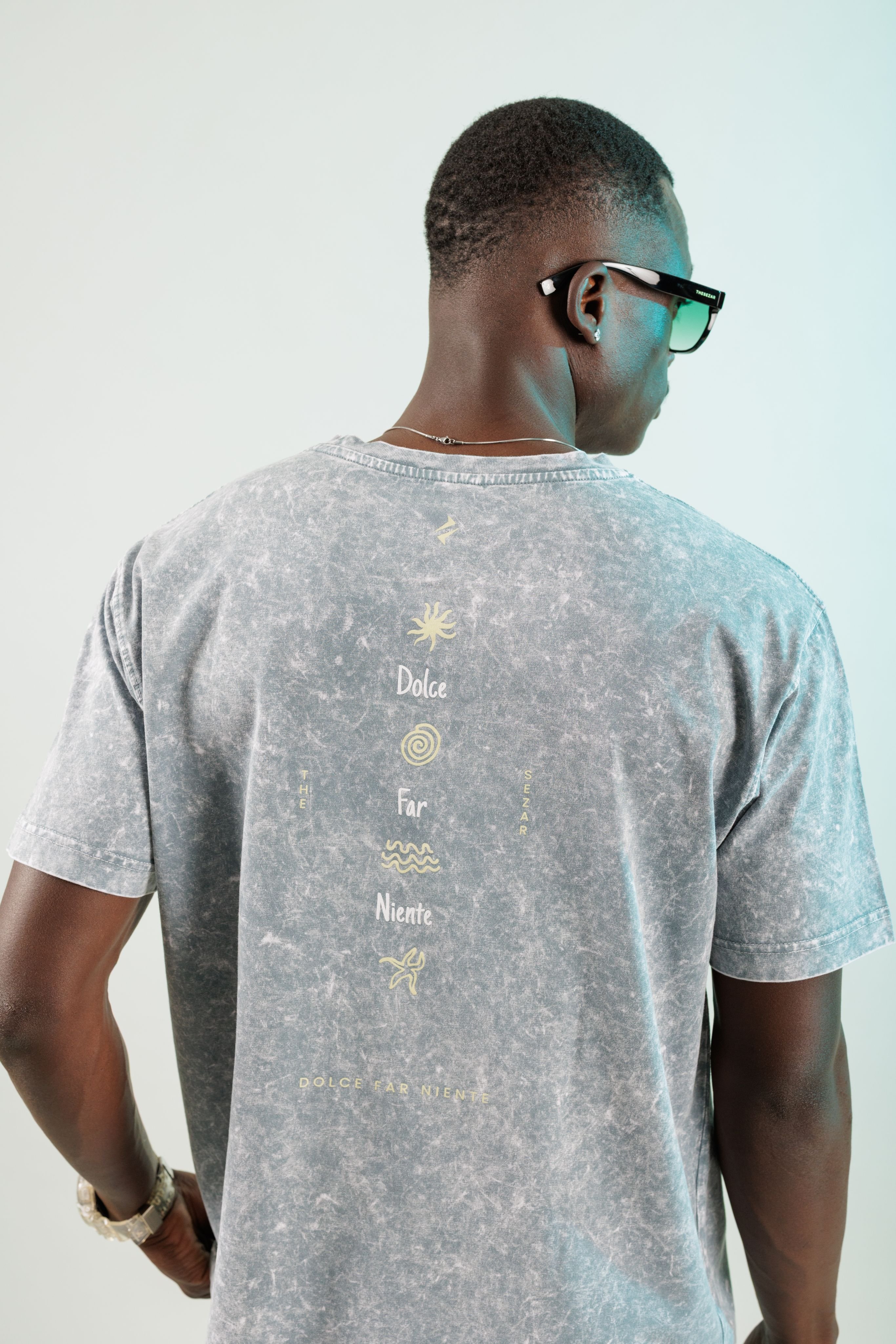 Dolce Far Niente Antrasit Yıkamalı Oversize Tshirt