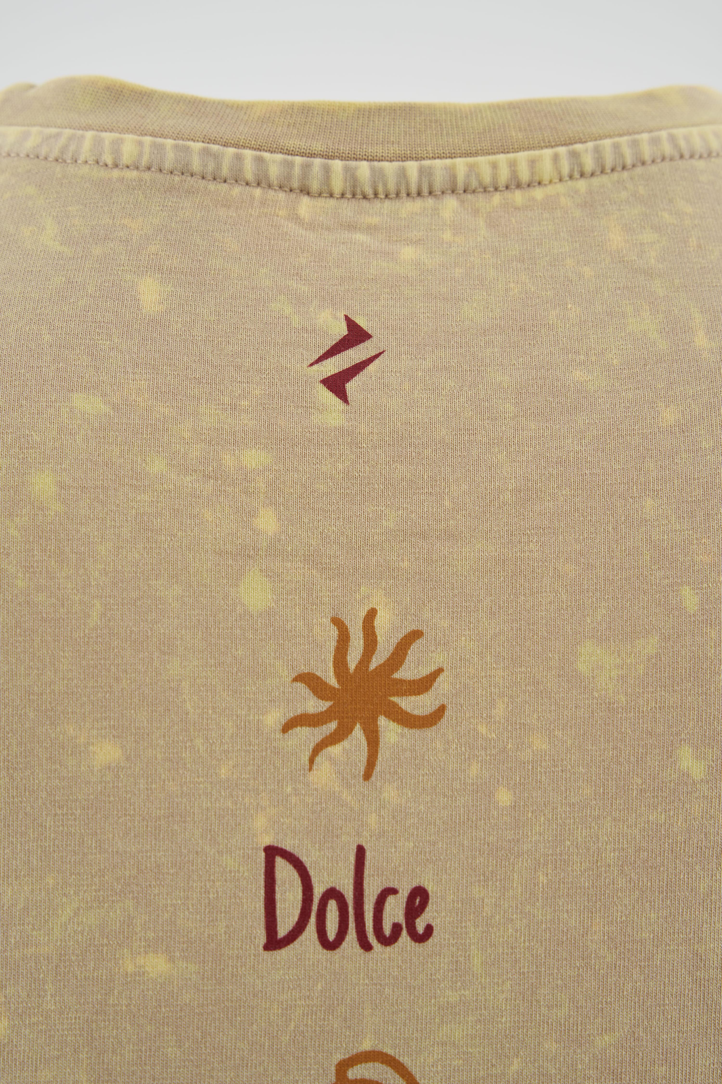 Dolce Far Niente Soft Bej Yıkamalı Oversize Tshirt