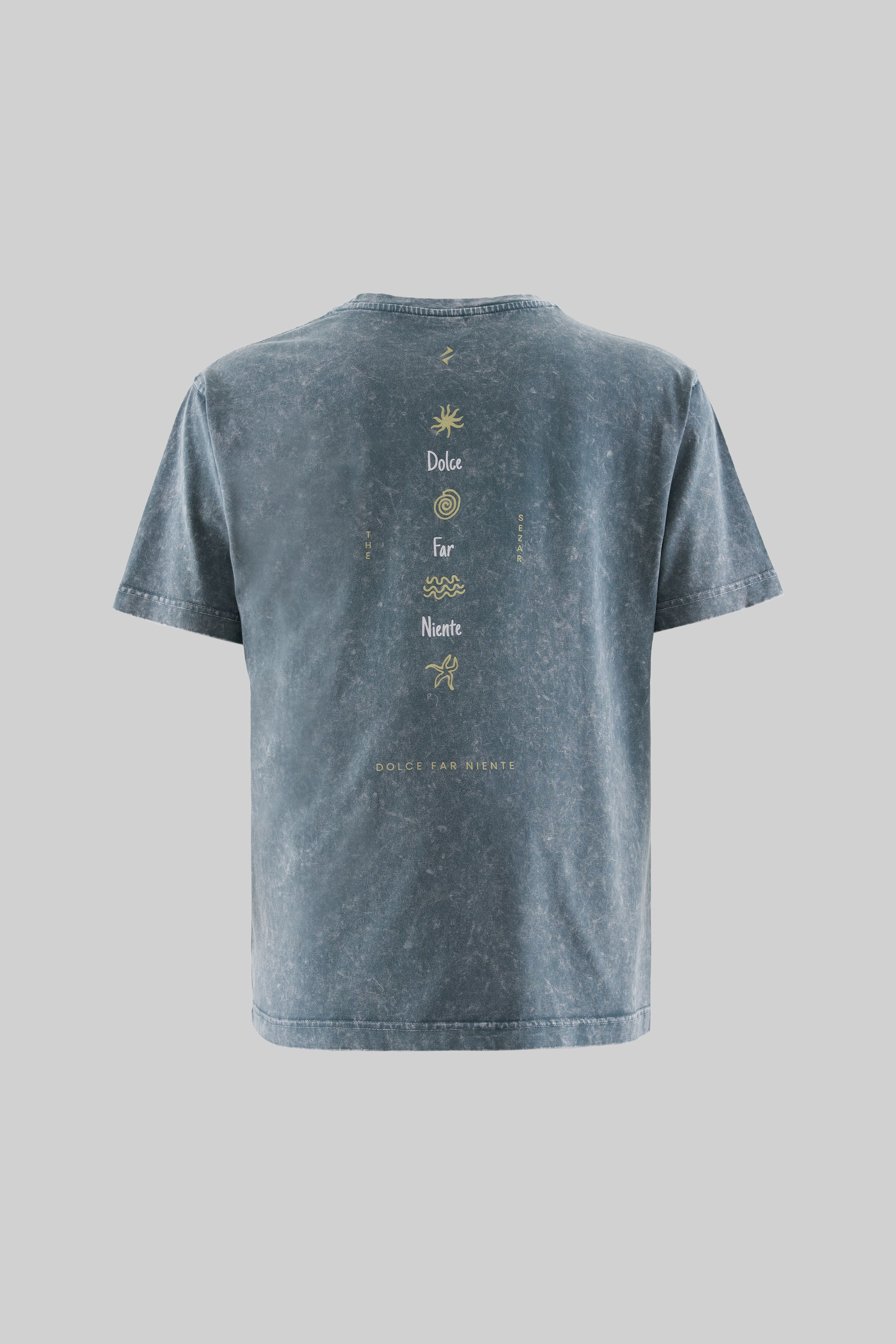 Dolce Far Niente Antrasit Yıkamalı Oversize Tshirt