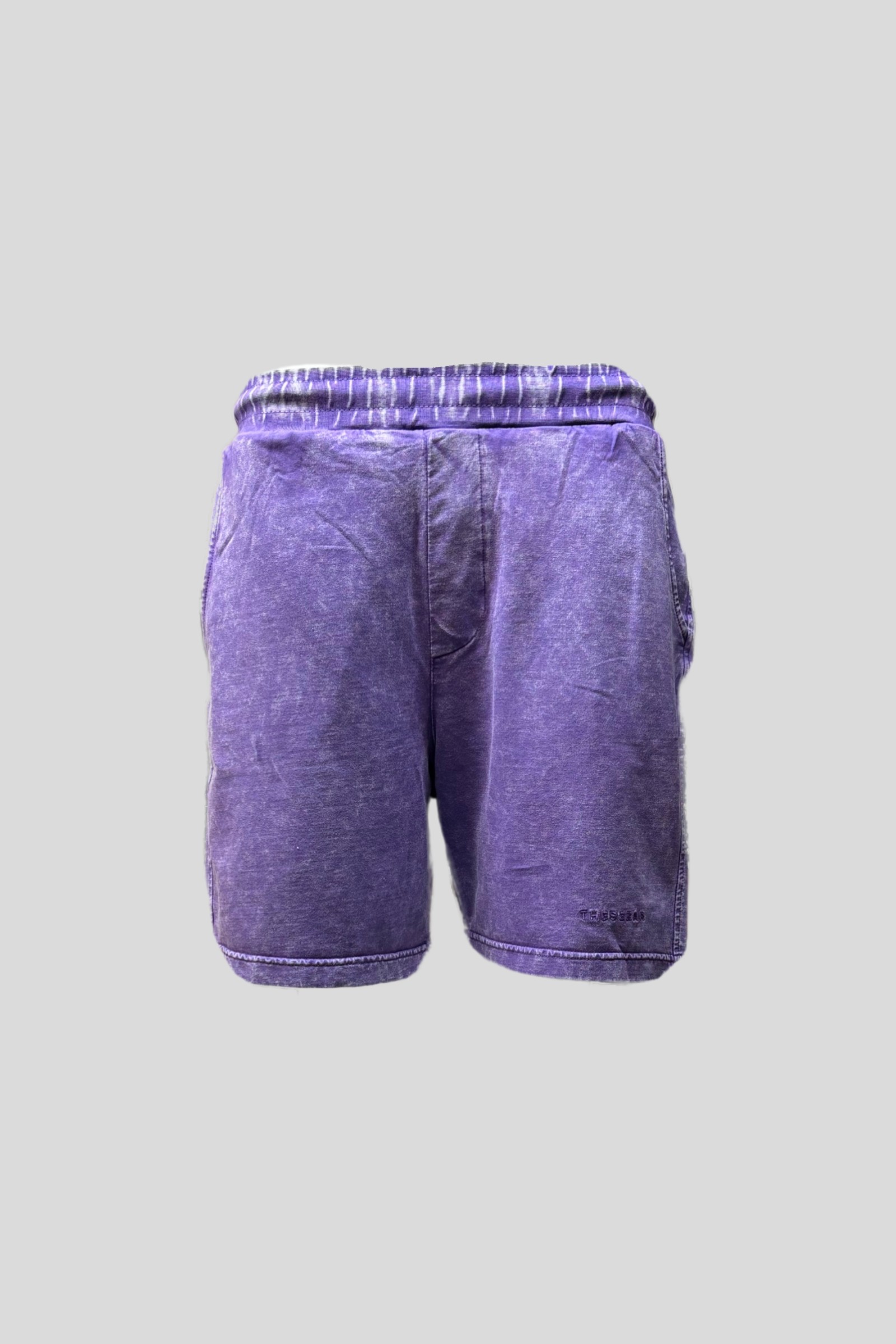 New Purple Yıkamalı Relax Fit Şort