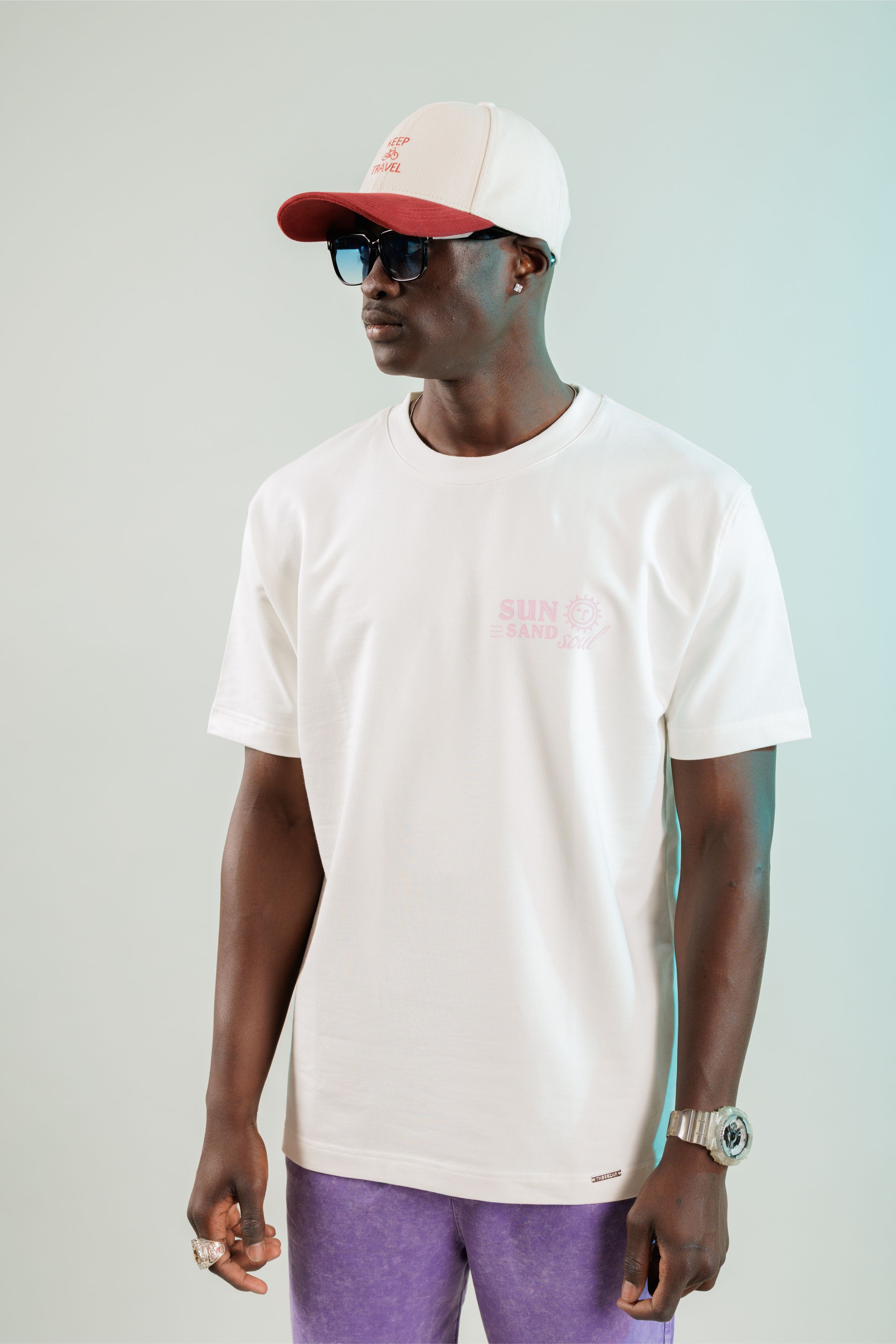 Sun Sand Soul Ekru Oversize Tshirt