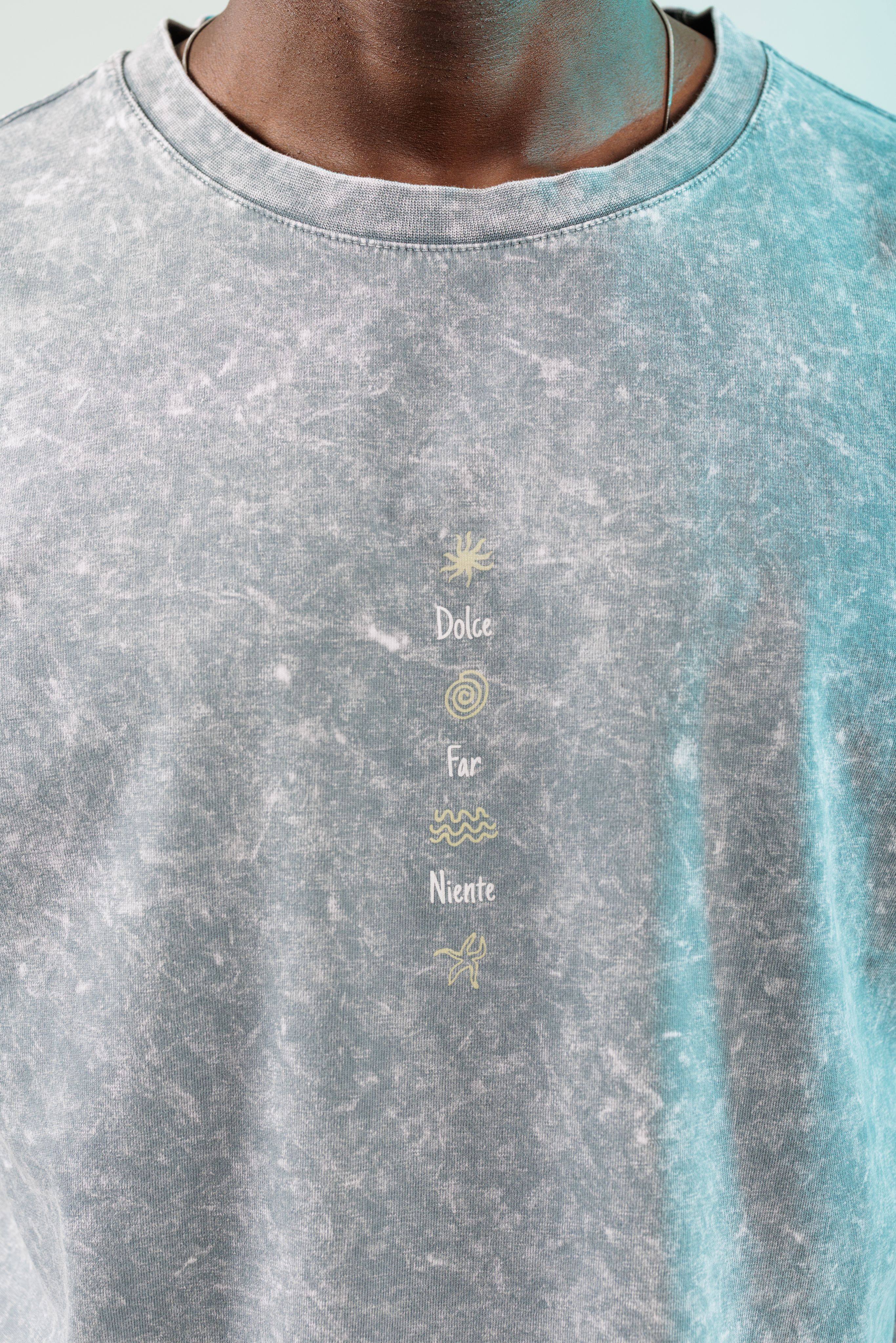 Dolce Far Niente Antrasit Yıkamalı Oversize Tshirt