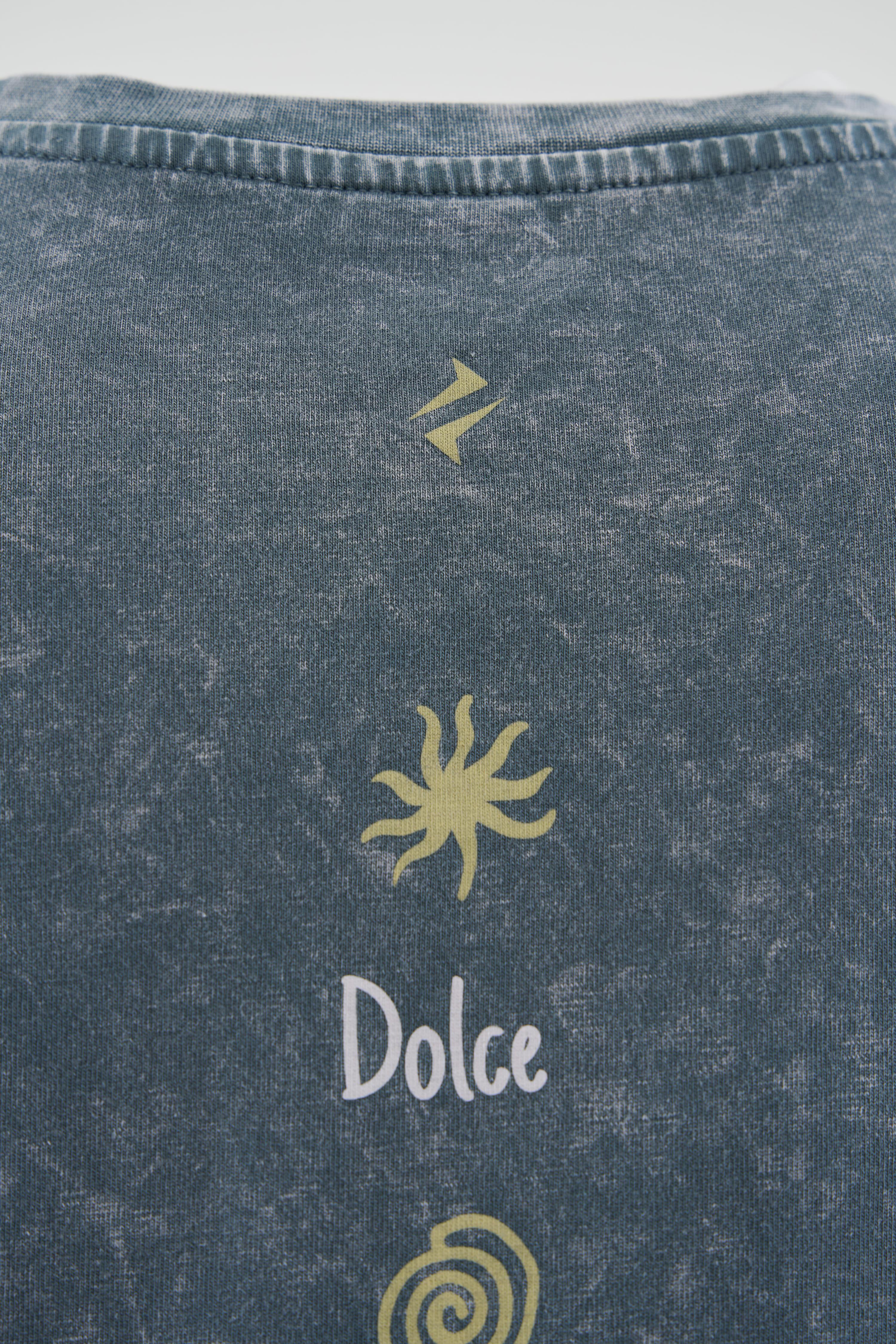 Dolce Far Niente Antrasit Yıkamalı Oversize Tshirt