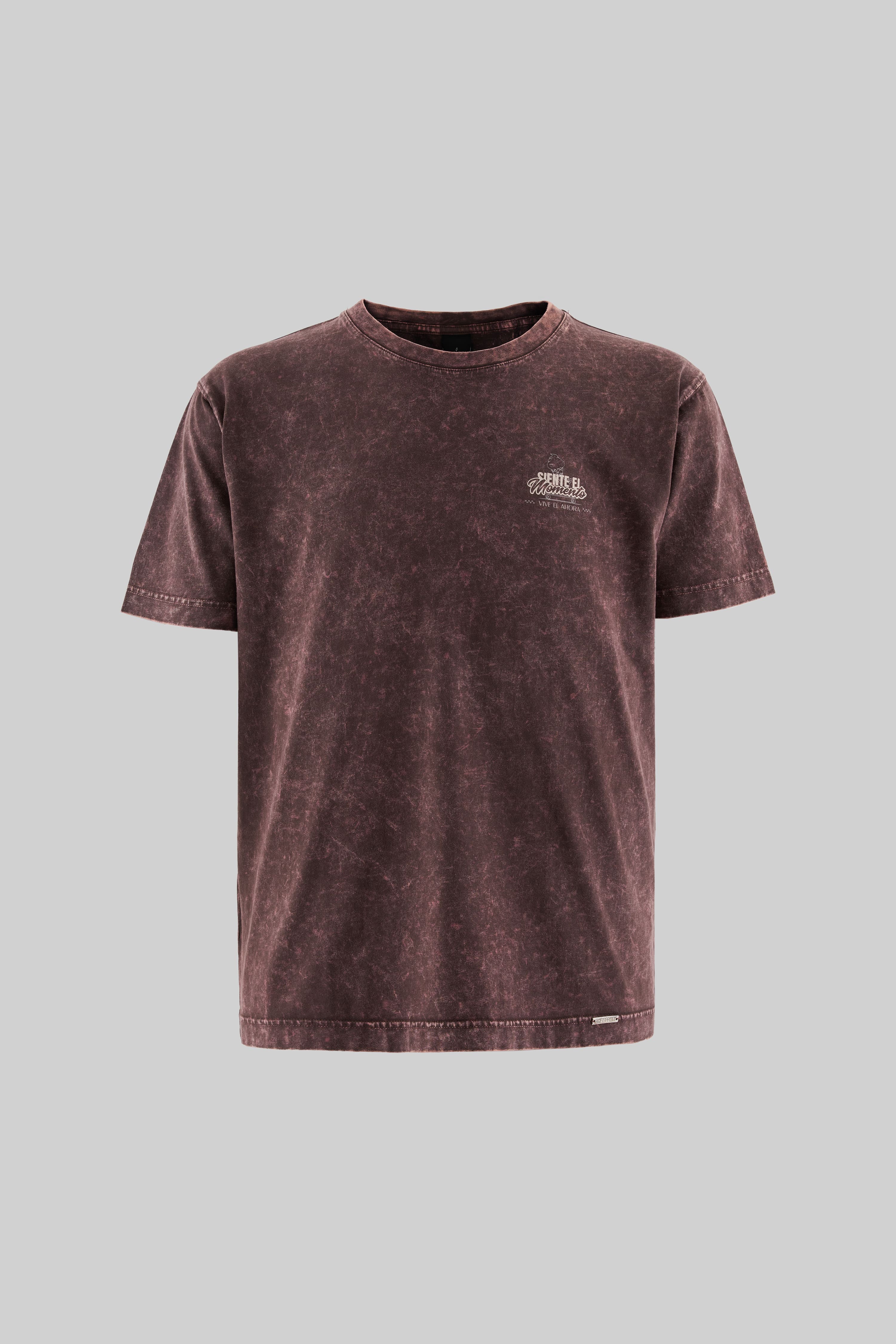 Siente El Momento Oak Coffee Yıkamalı Oversize Tshirt