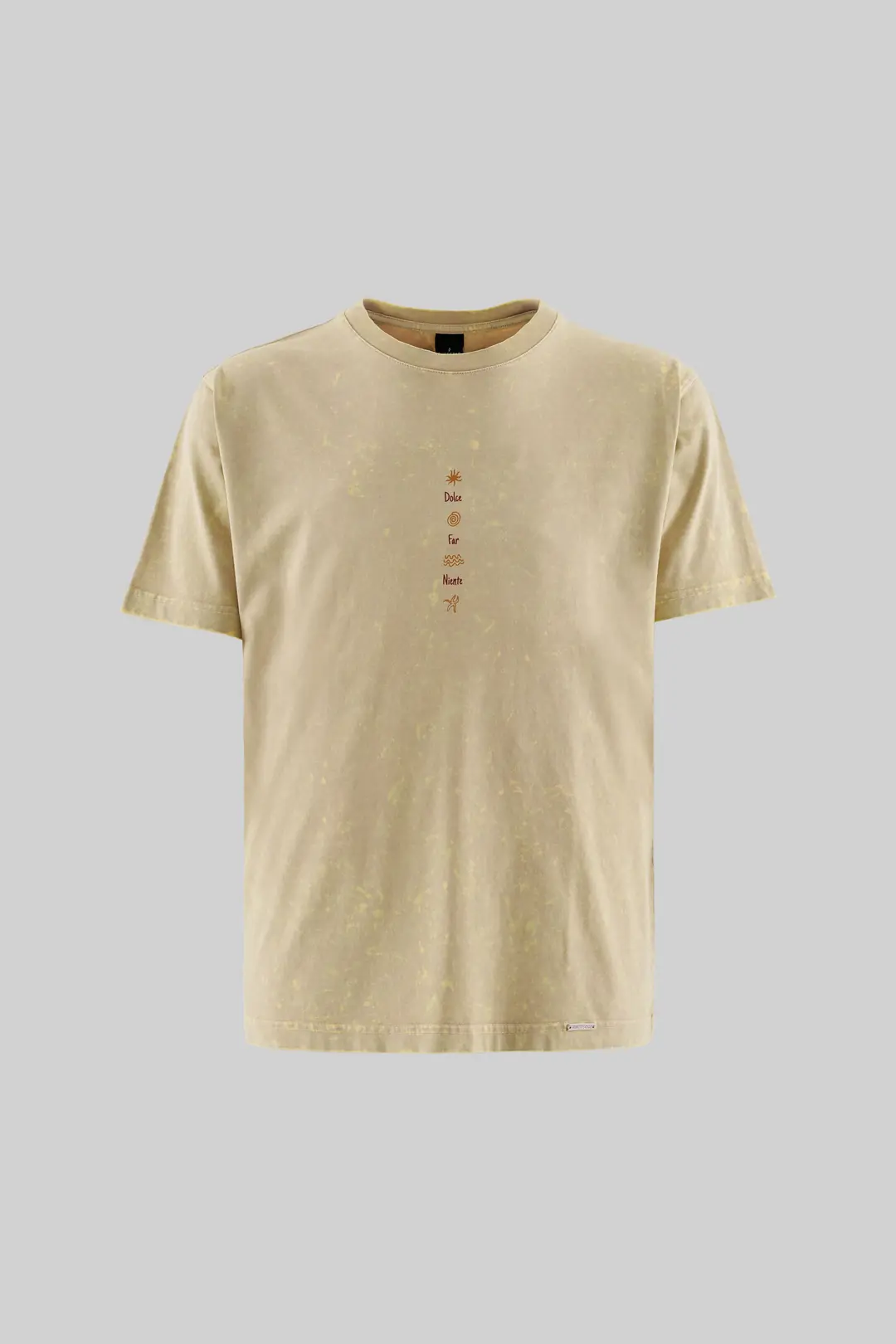 Dolce Far Niente Soft Bej Yıkamalı Oversize Tshirt