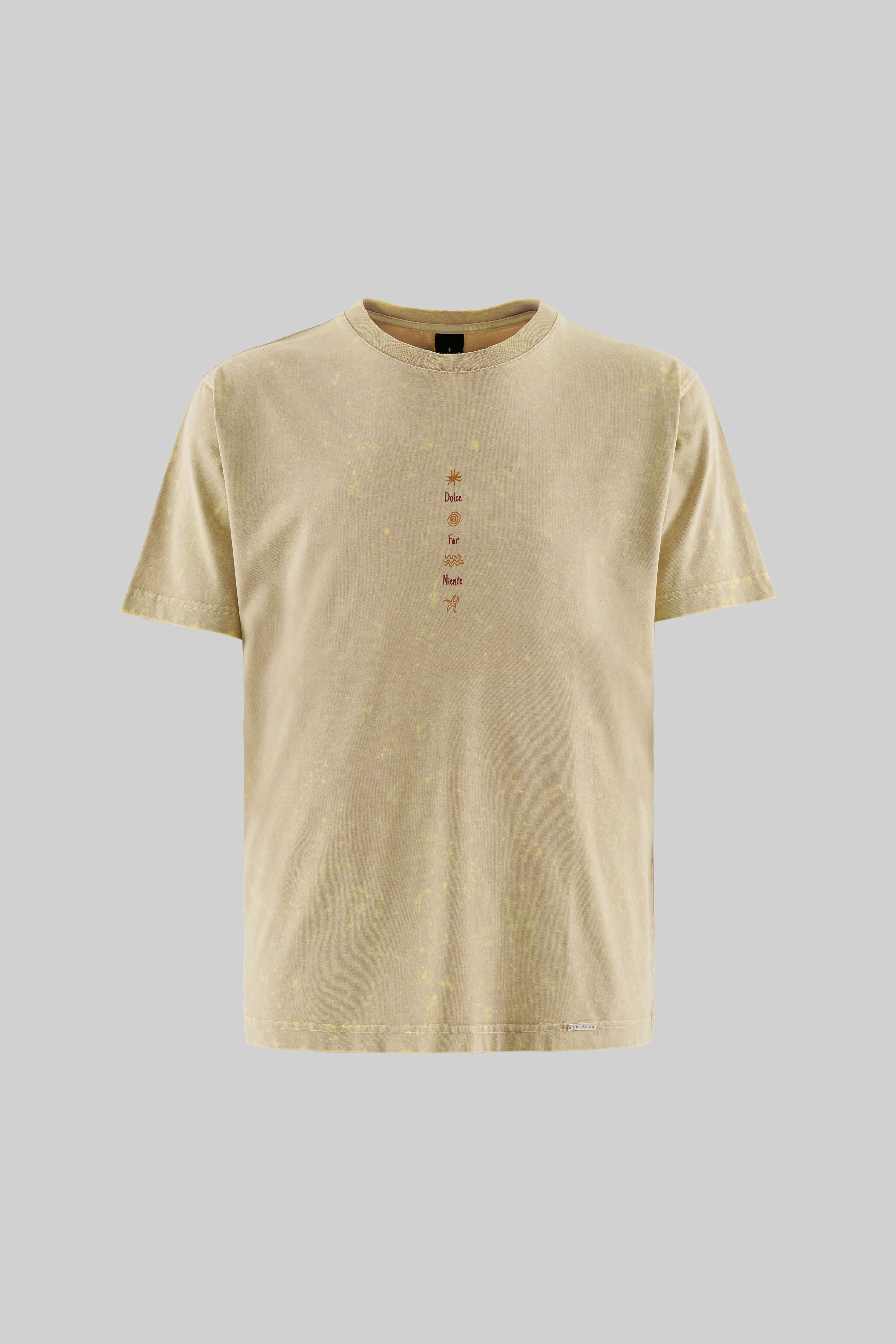 Dolce Far Niente Soft Bej Yıkamalı Oversize Tshirt