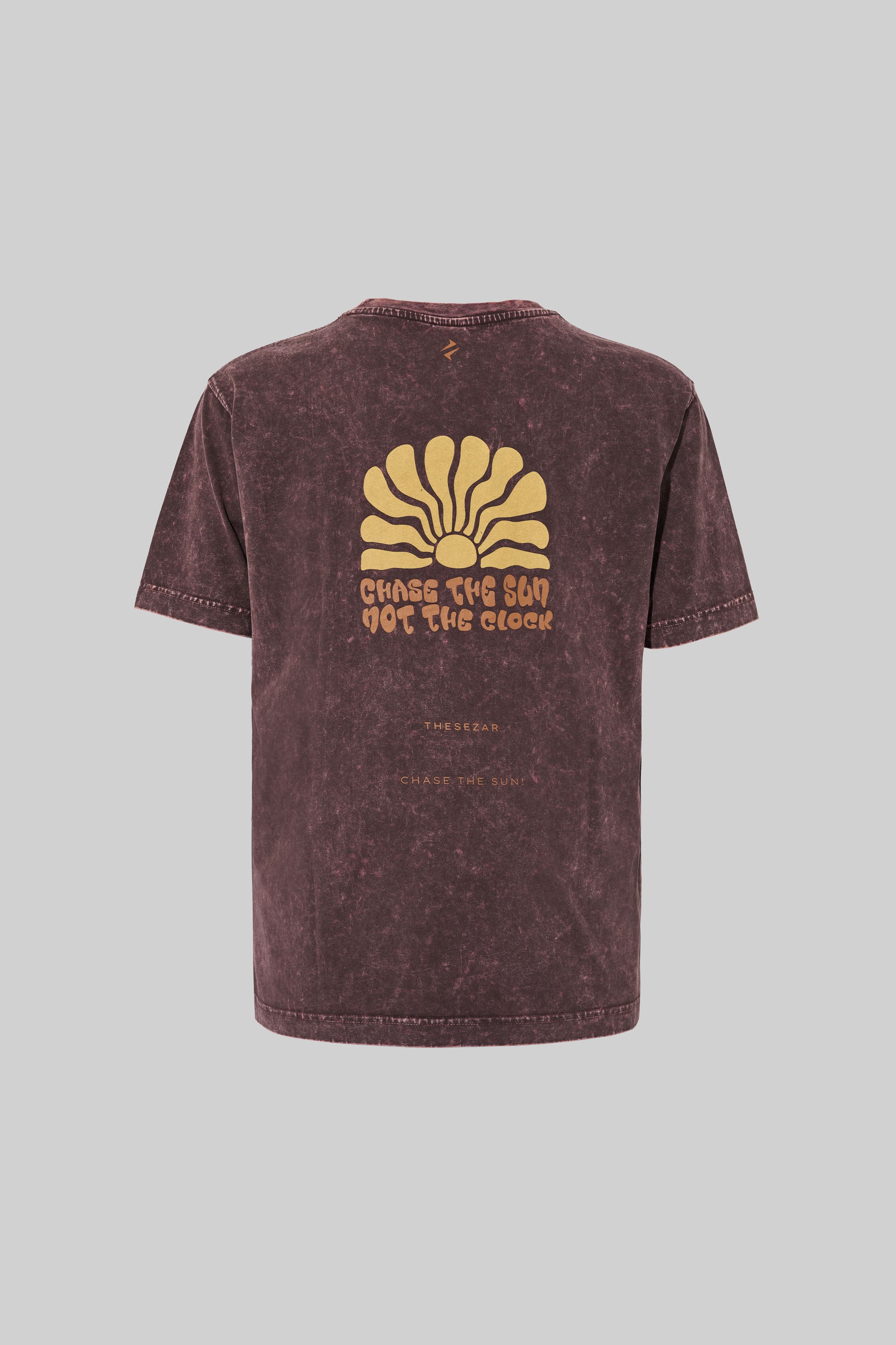 Chase The Sun Oak Coffee Yıkamalı Oversize Tshirt