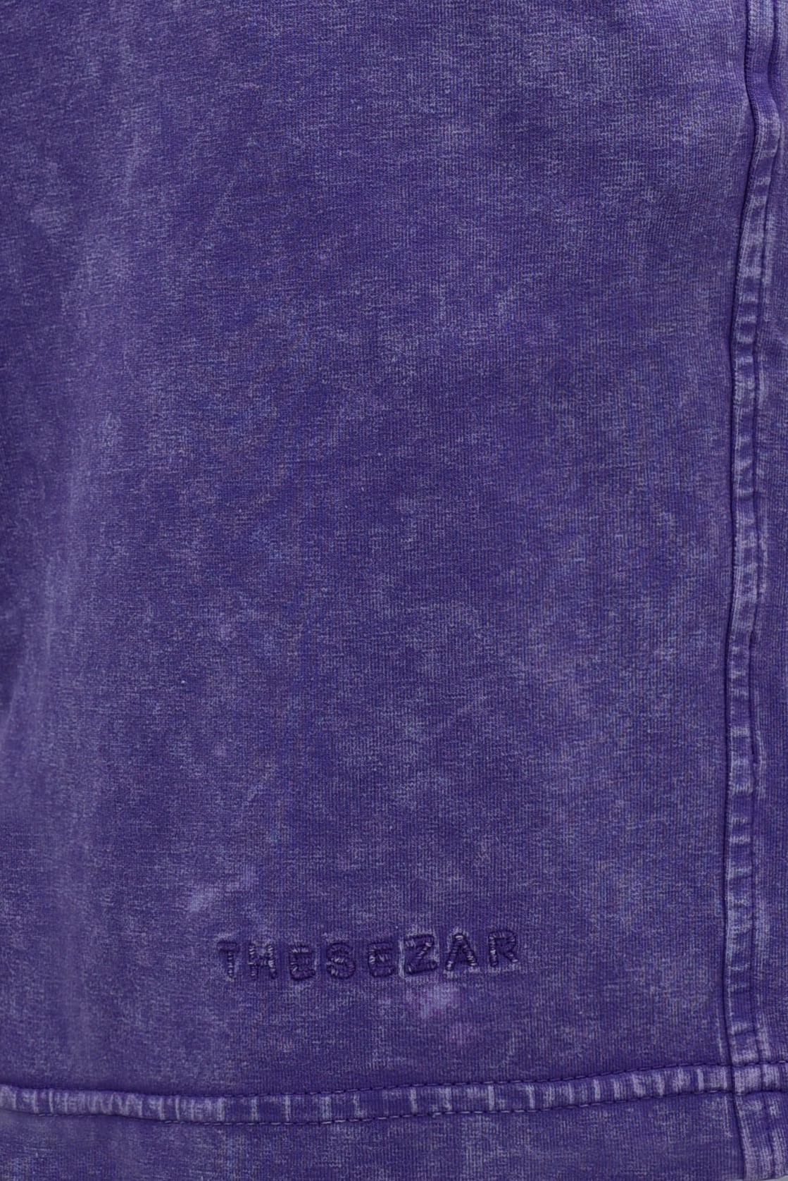 New Purple Yıkamalı Relax Fit Şort