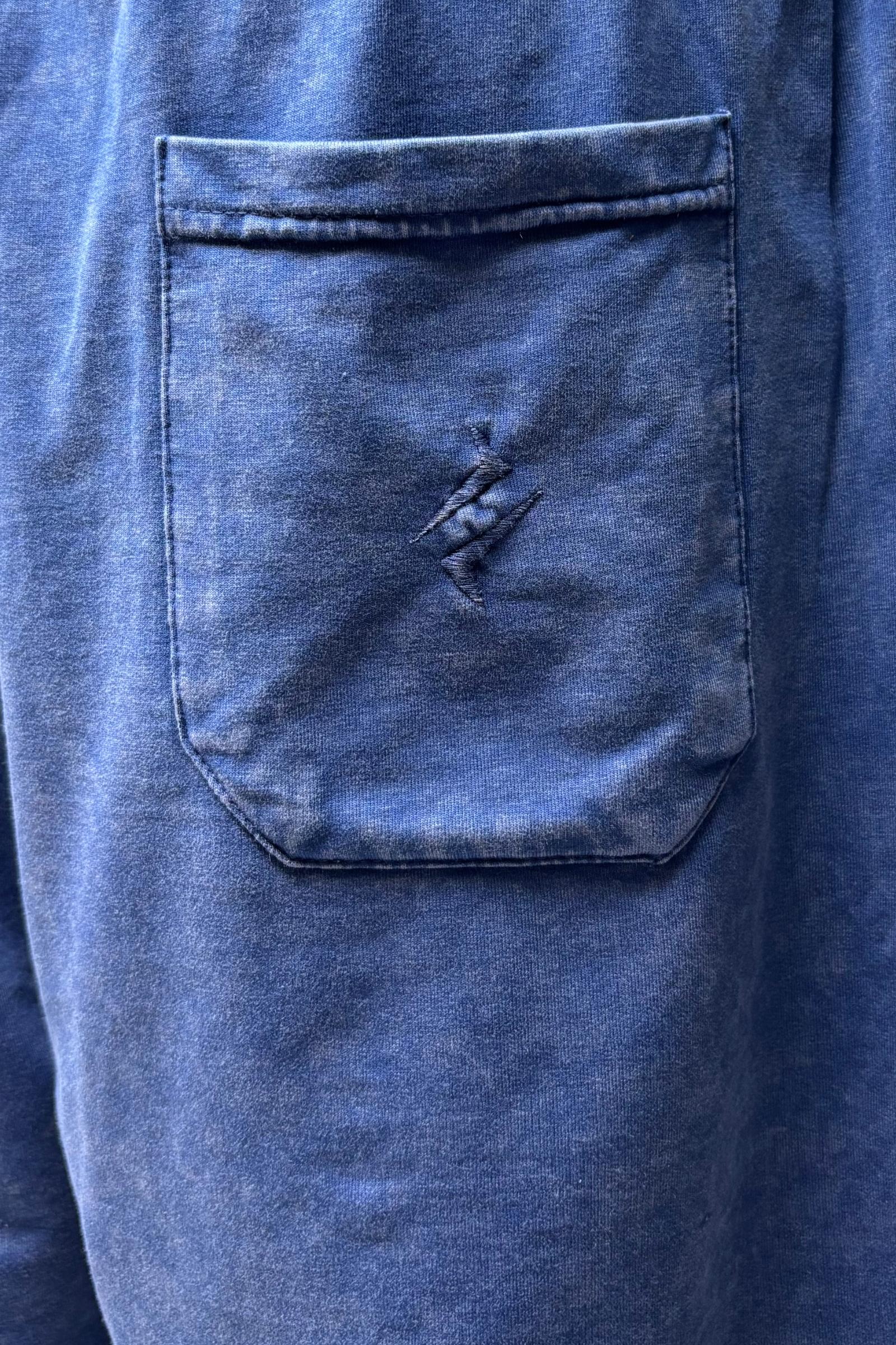  Midnight Blue Yıkamalı Relax Fit Şort