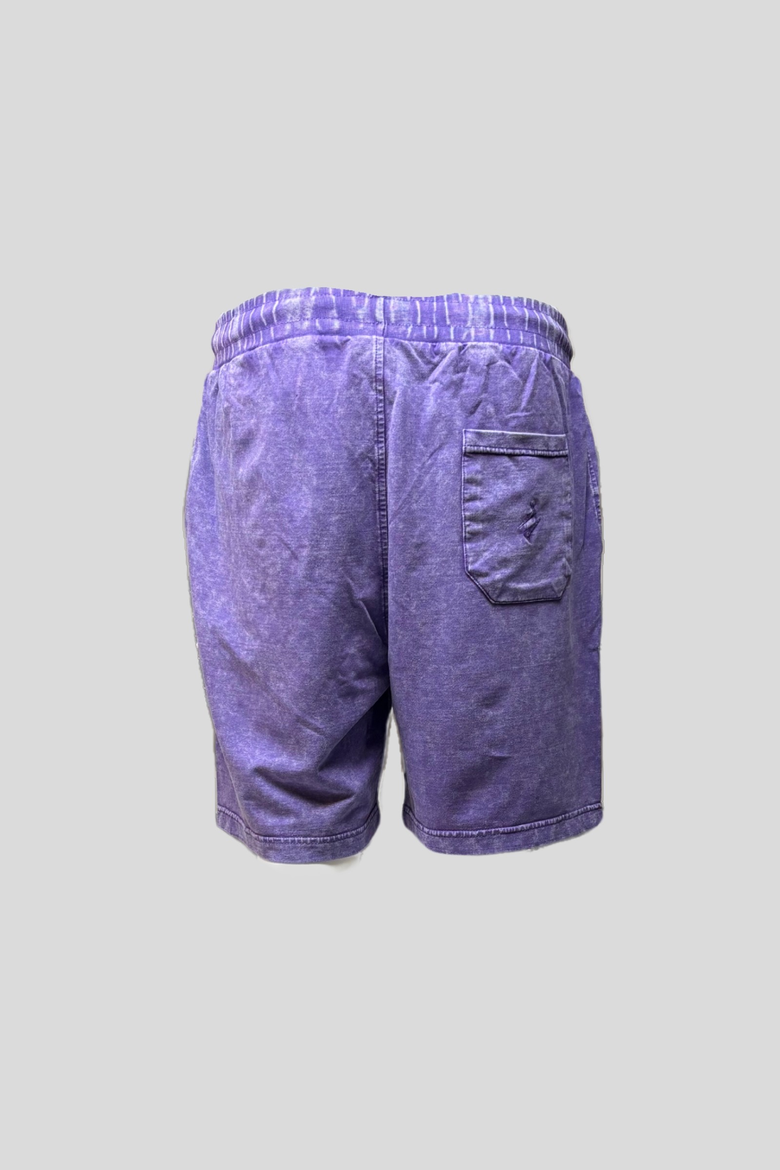 New Purple Yıkamalı Relax Fit Şort