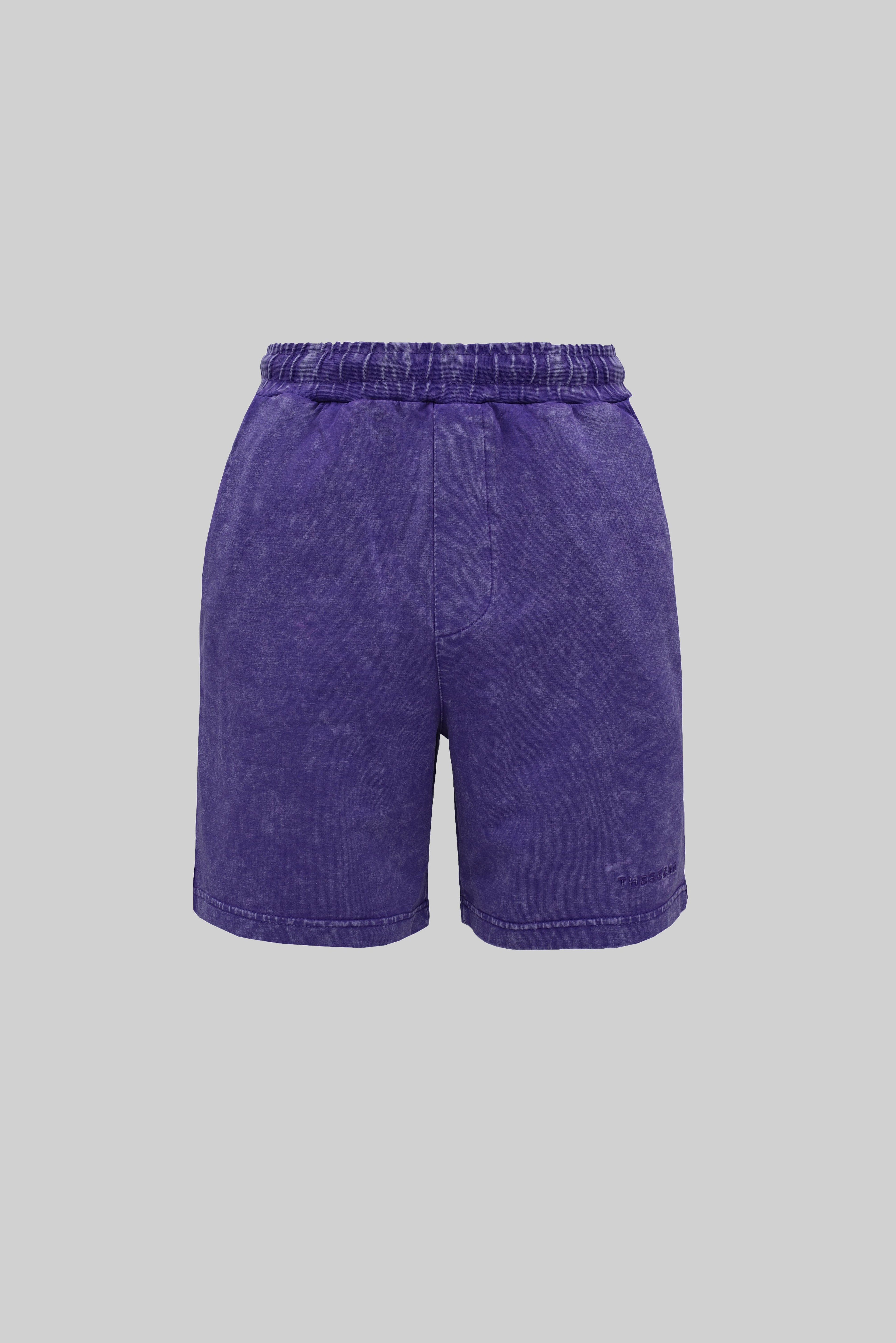 New Purple Yıkamalı Relax Fit Şort