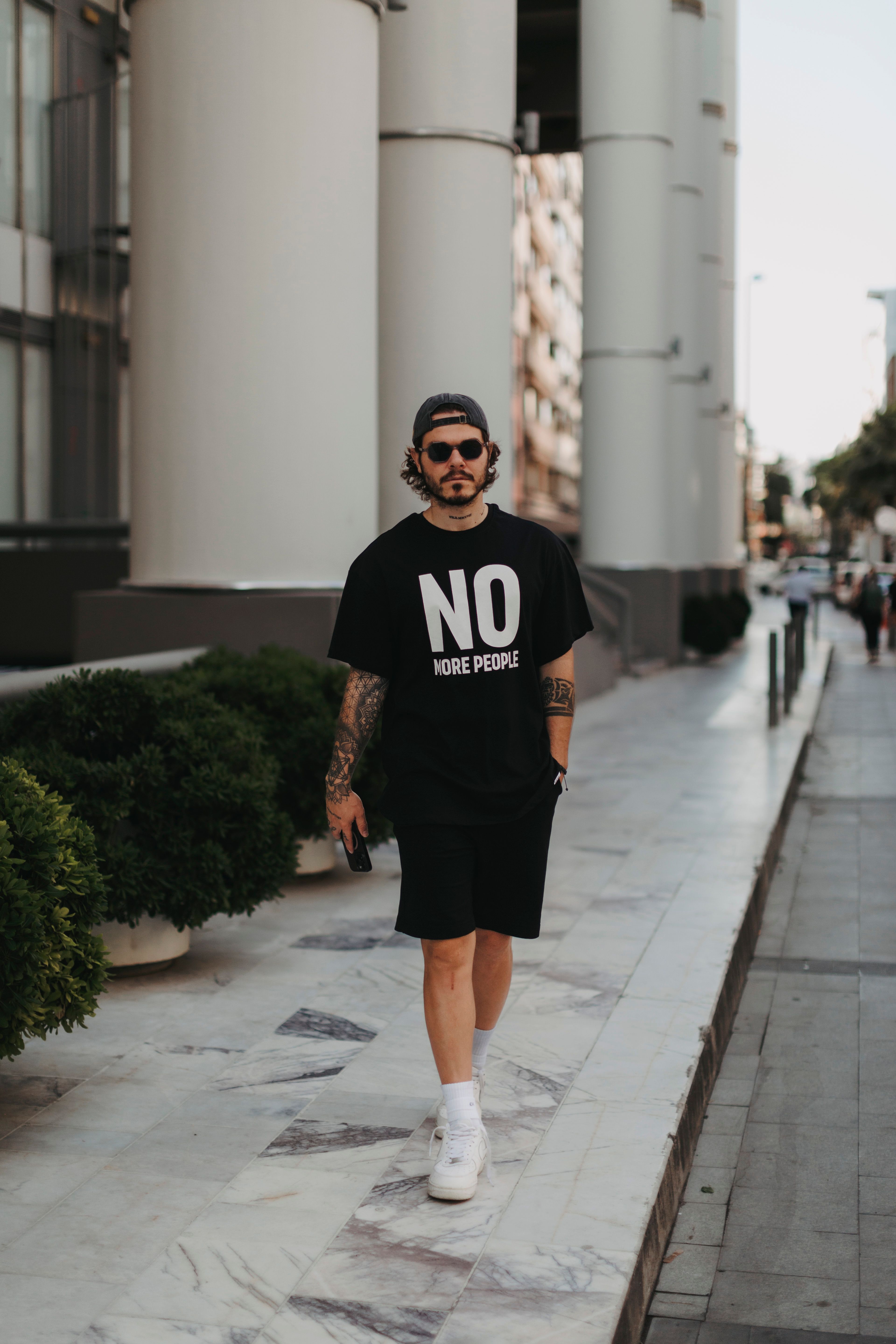 No More People - Black Oversize Tshirt