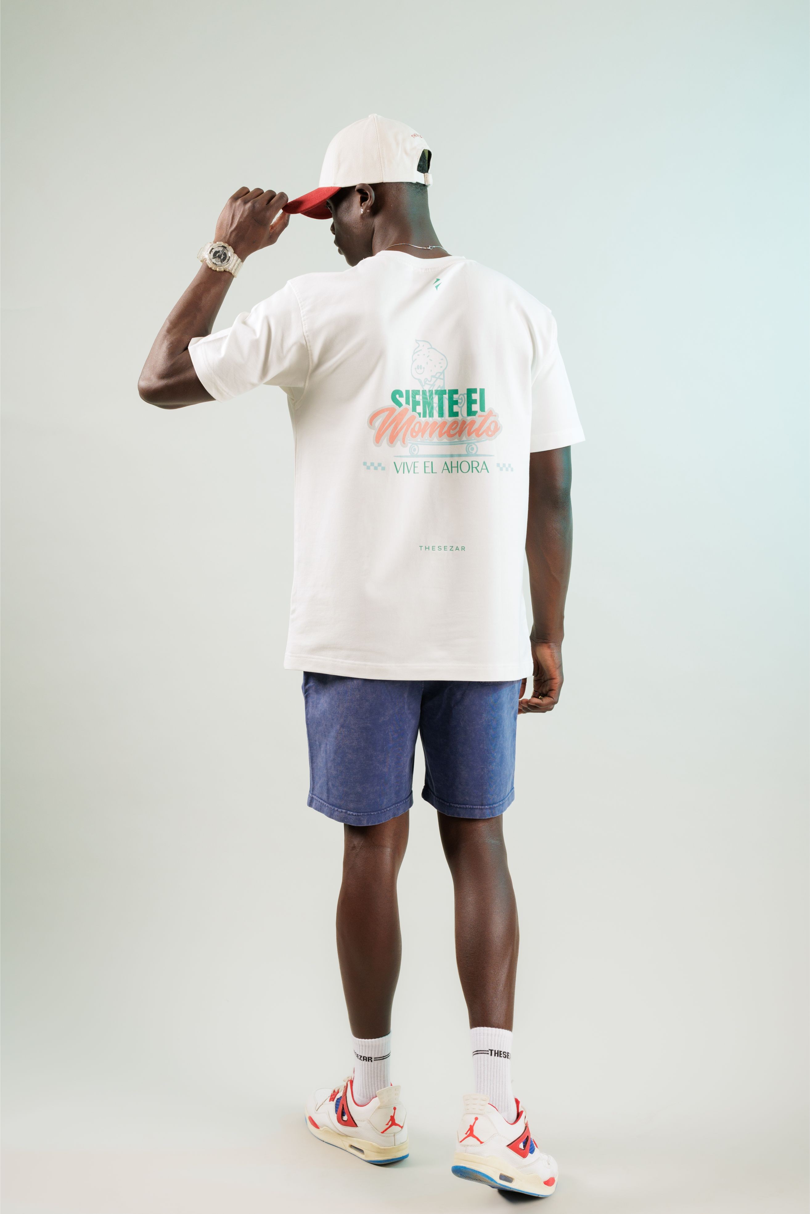Siente El Momento Ekru Oversize Tshirt