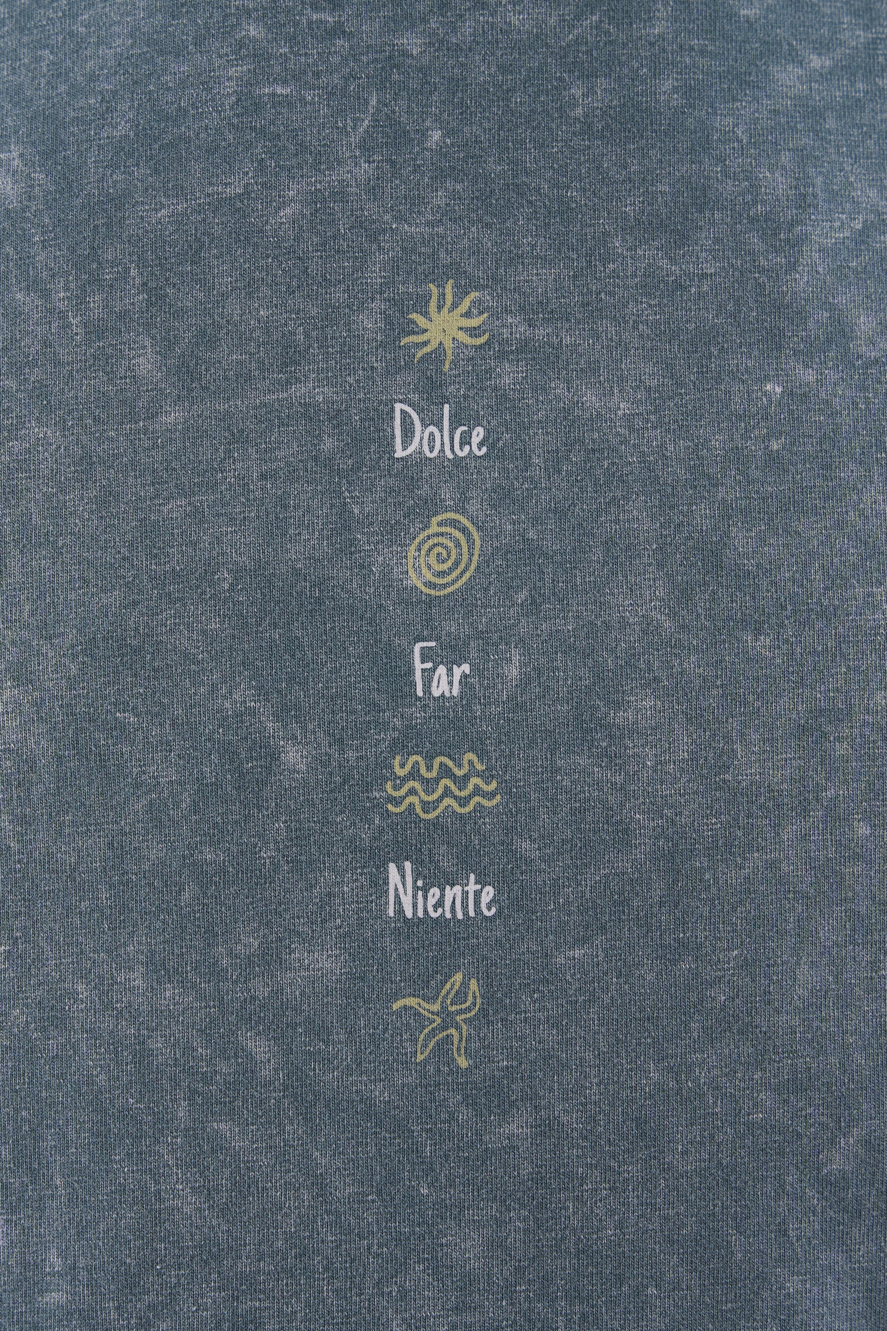 Dolce Far Niente Antrasit Yıkamalı Oversize Tshirt