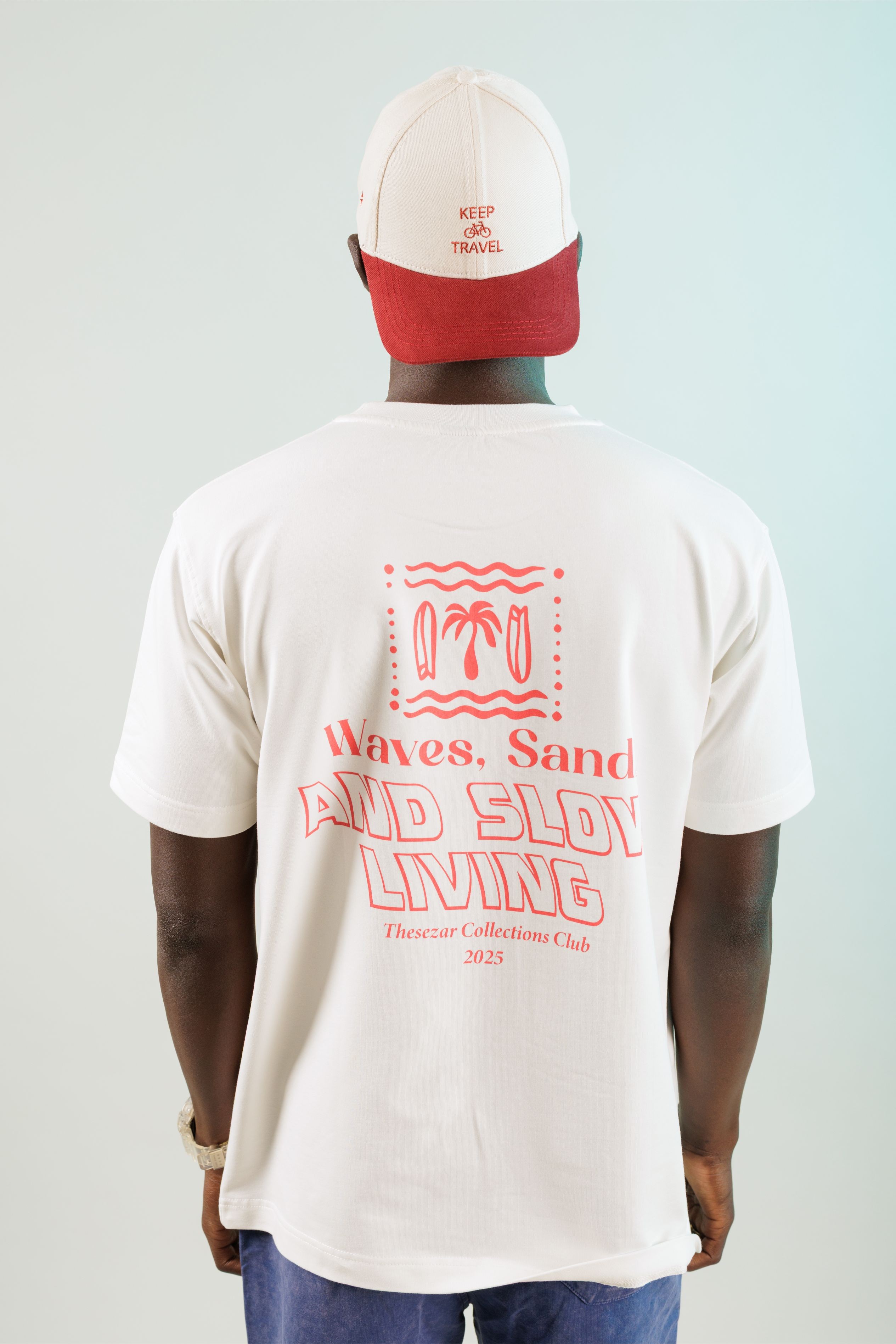 Waves and Sand Ekru Oversize Tshirt