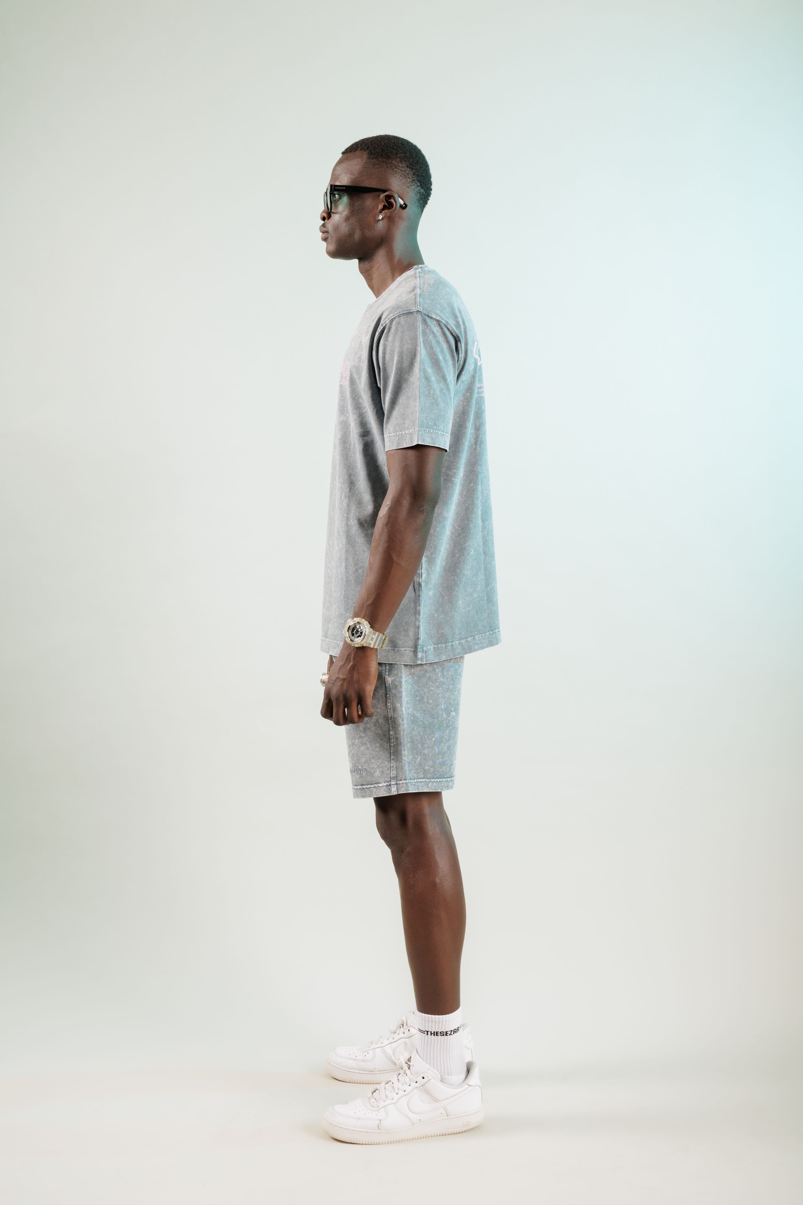 Sun Sand Soul Antrasit Yıkamalı Oversize Tshirt