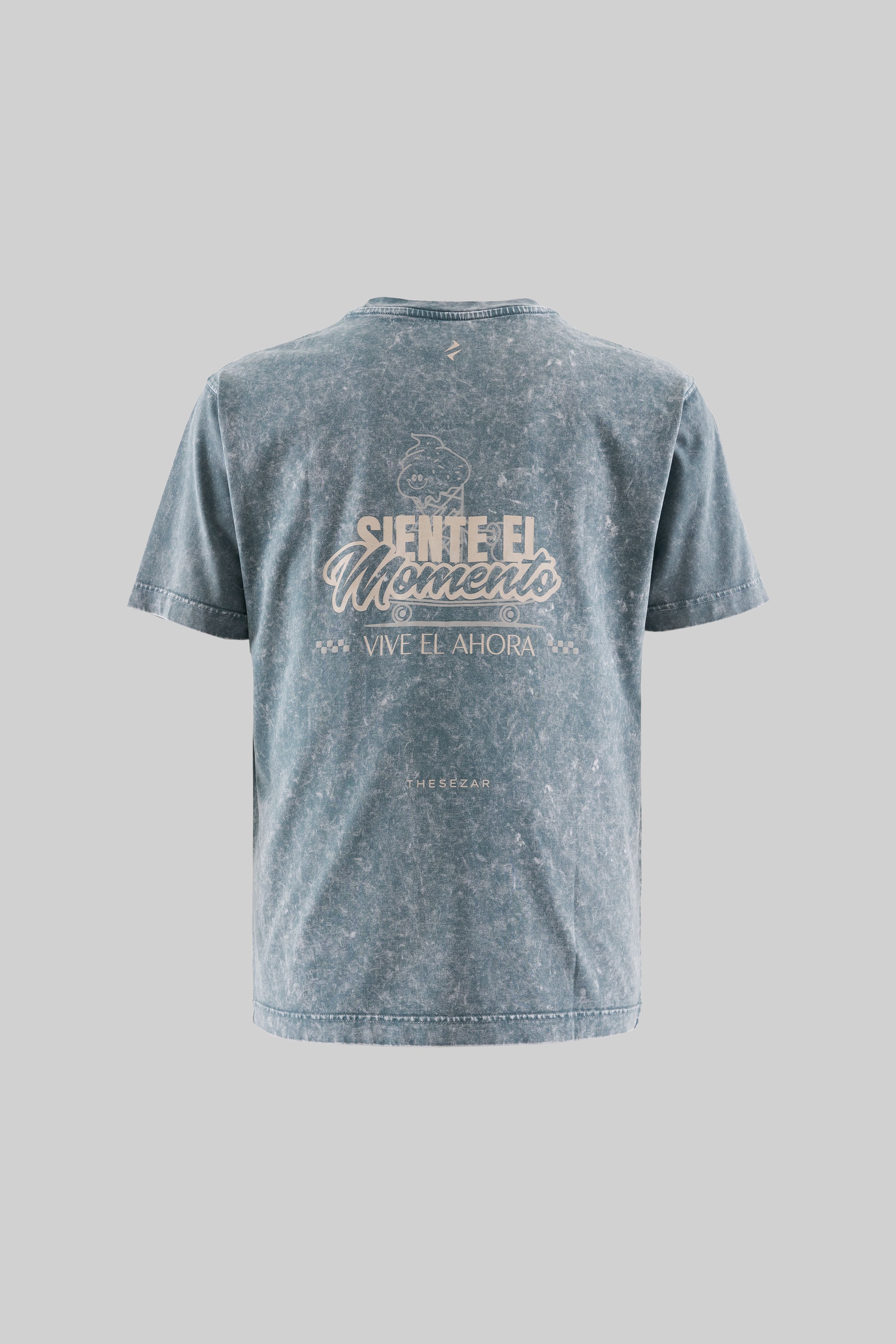 Siente El Momento Antrasit Yıkamalı Oversize Tshirt