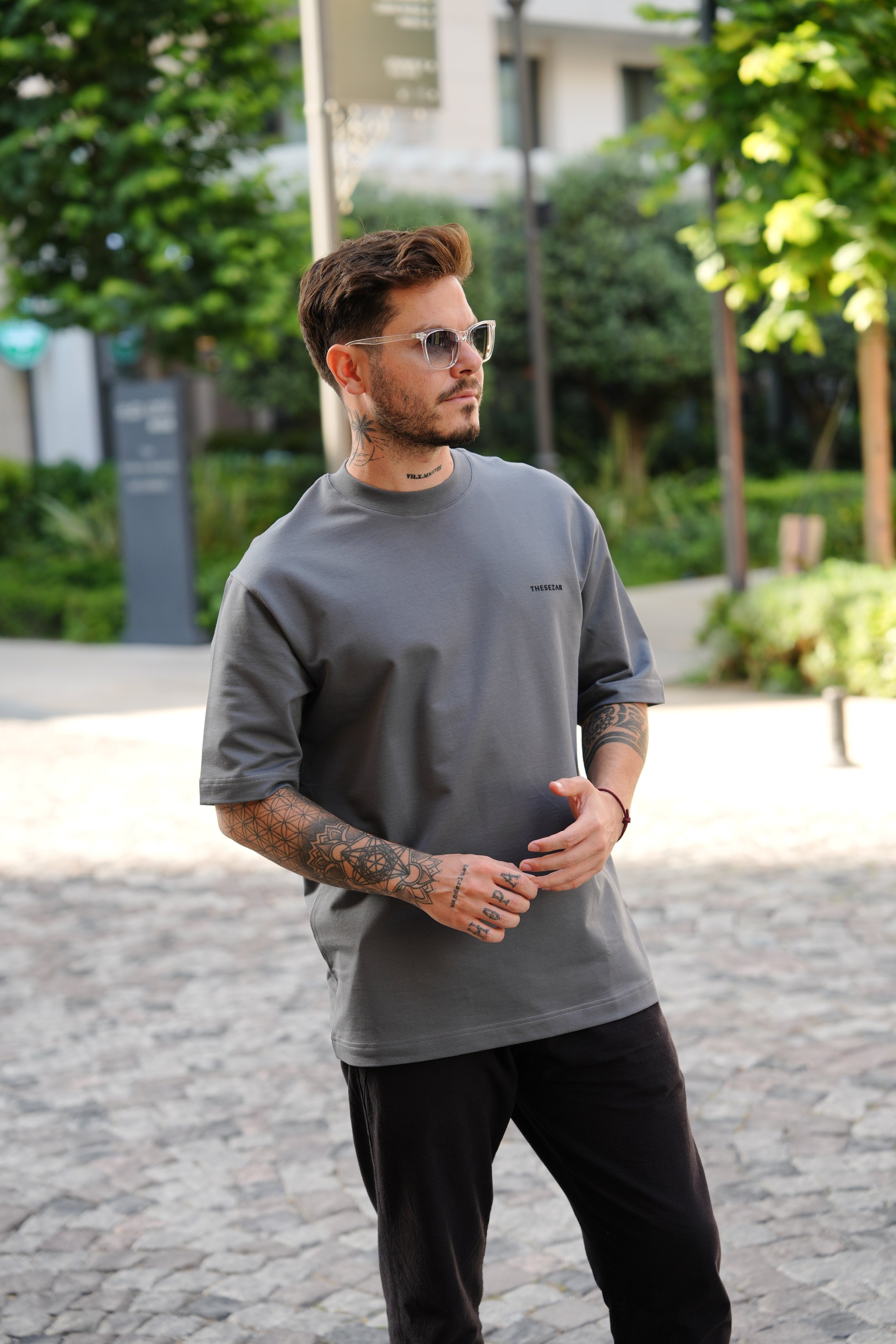 Bordeaux Gri Oversize Tshirt