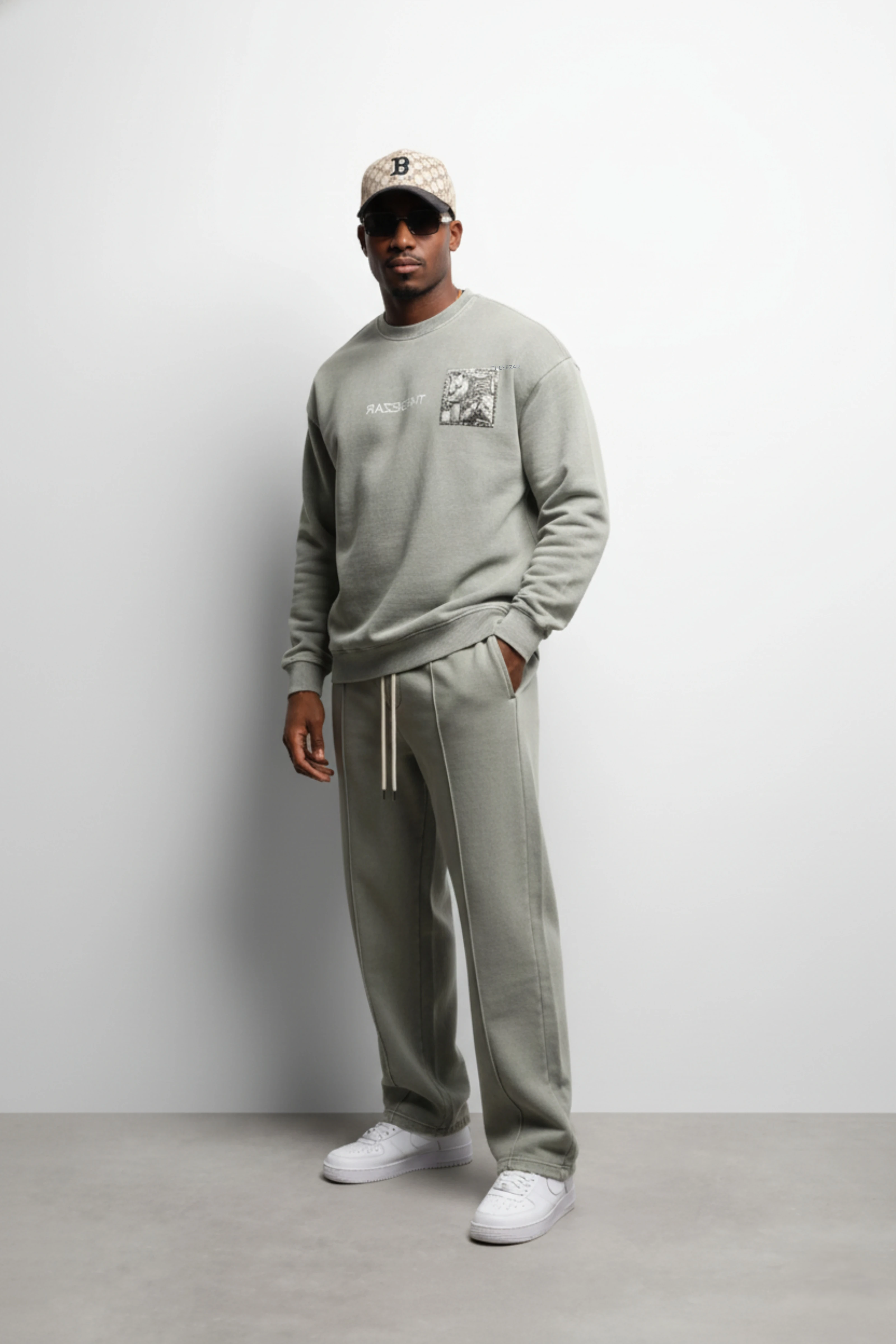 Bronx Yıkamalı Şardonlu Sweatshirt Gri 